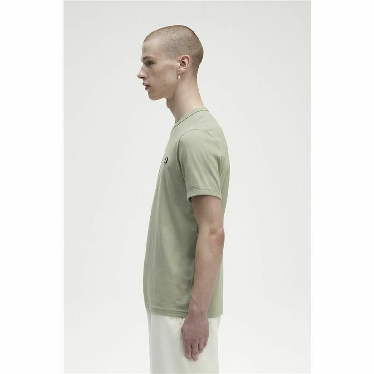 Fred Perry Ringer Men's Short Sleeve T-Shirt Grey-5