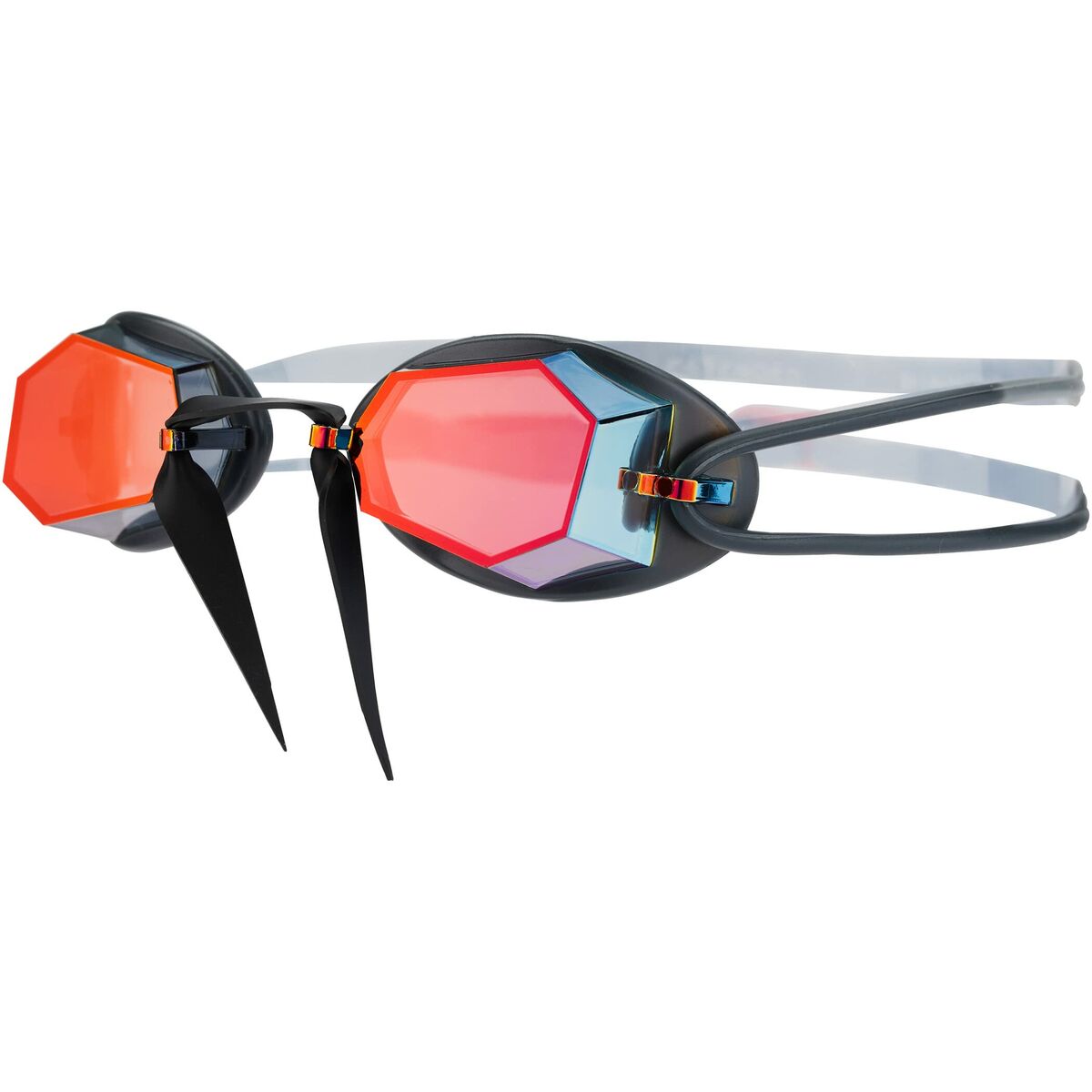Lunettes de natation Zoggs Diamond Mirror Noir Rouge Une taille-2