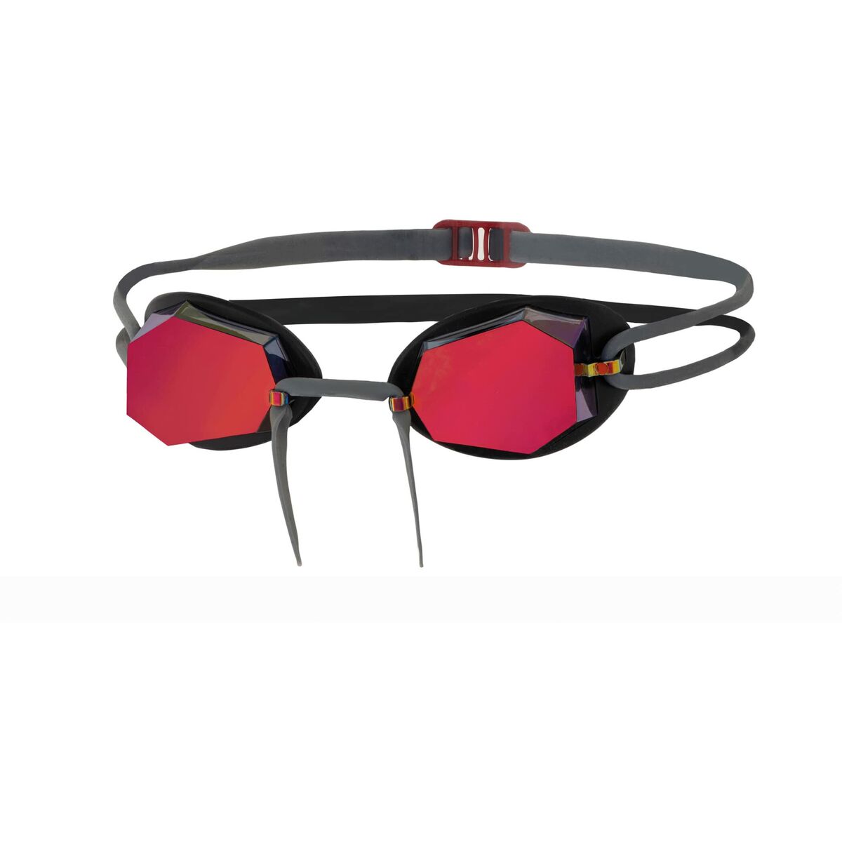 Lunettes de natation Zoggs Diamond Mirror Noir Rouge Une taille-5