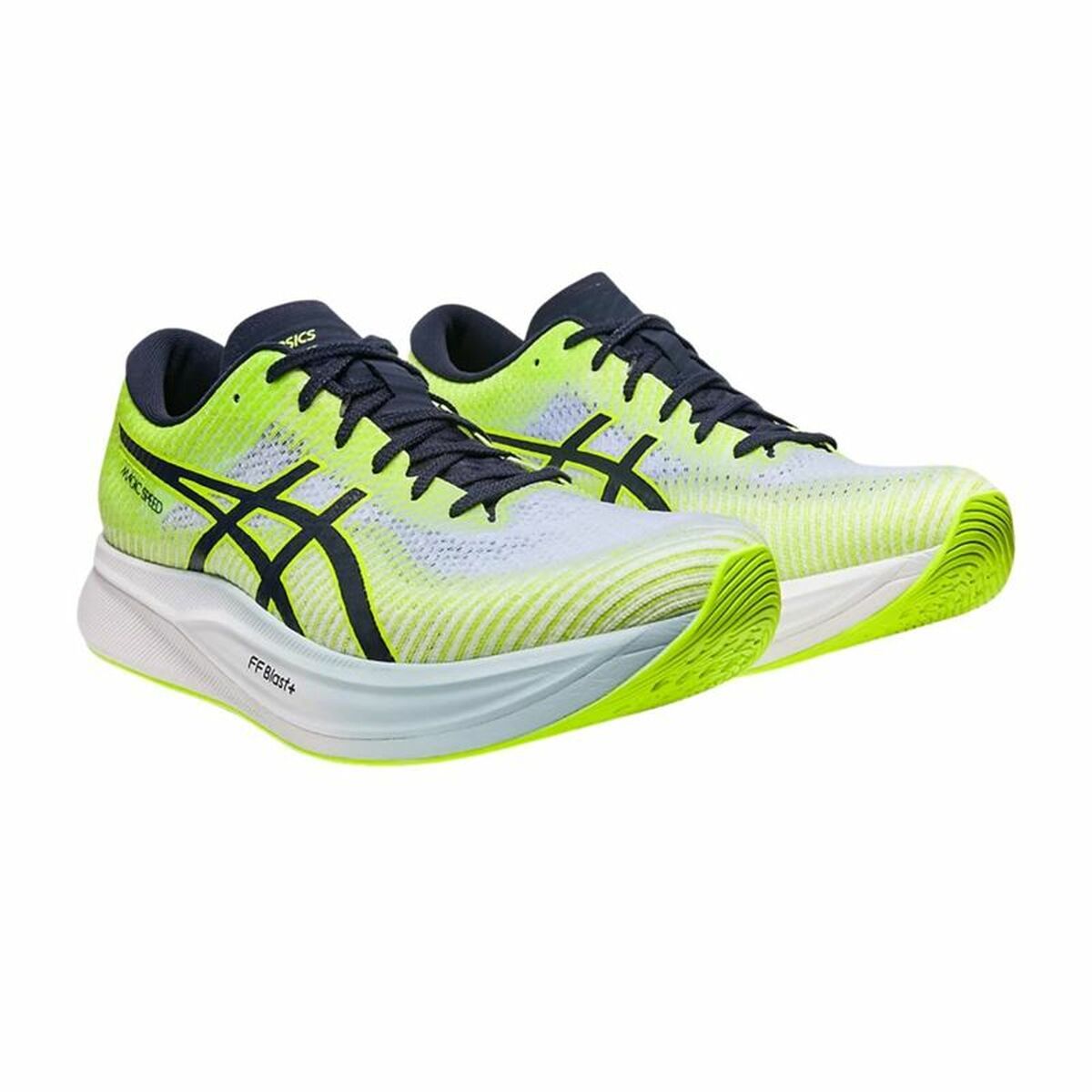 Running sneakers for adults Asics Magic Speed 2 Lime Green Men-2