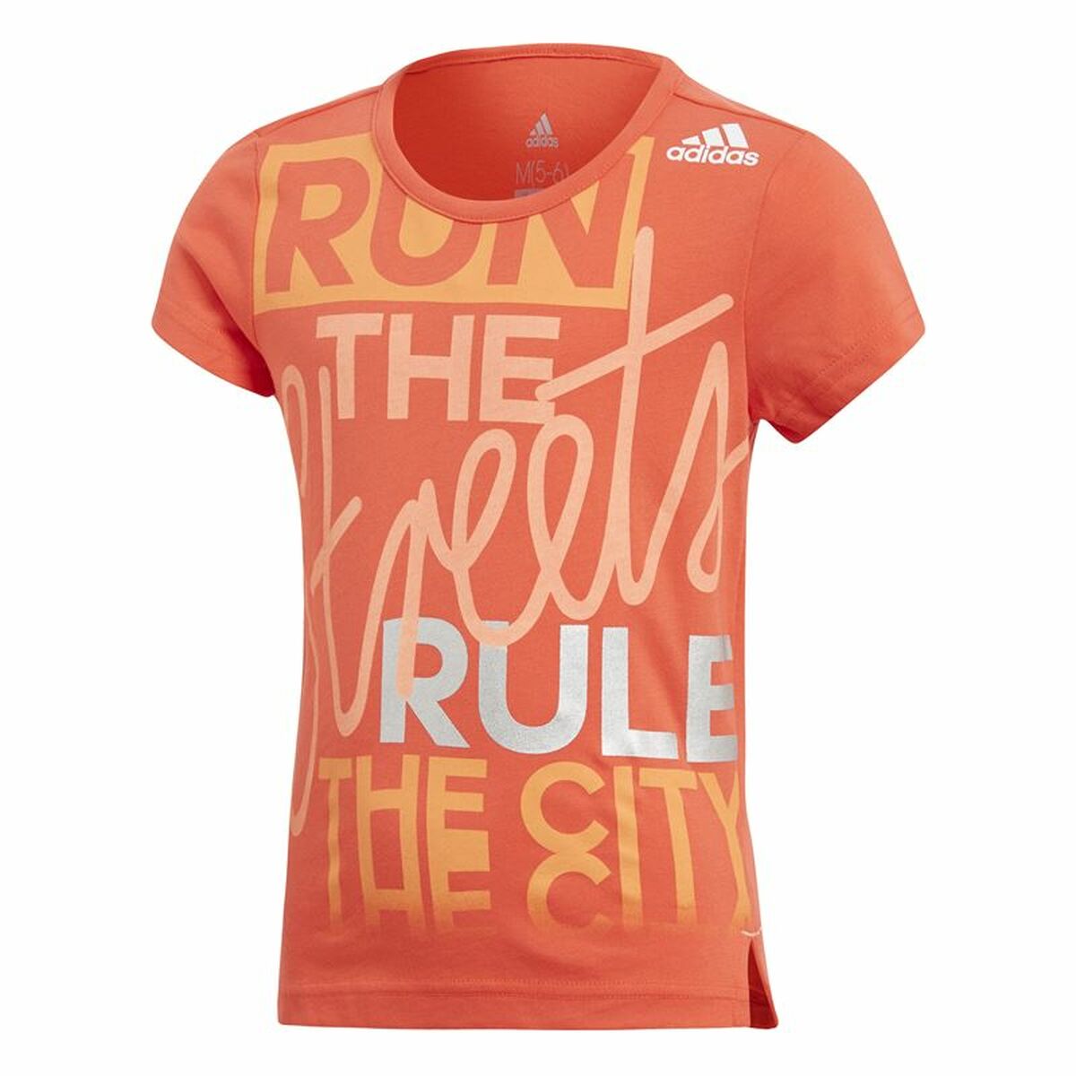 Maglietta per bambini con manica corta Adidas Graphic Tee arancione