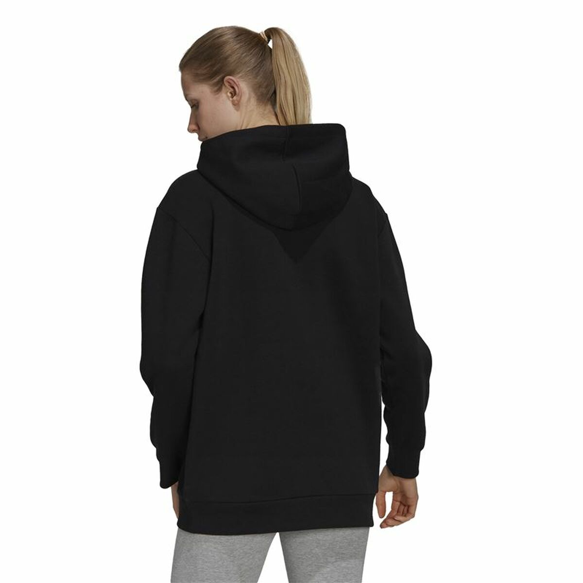 Women's Adidas Essentials Oversize Hoodie Black-3