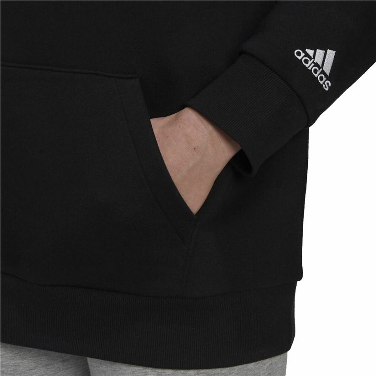 Women's Adidas Essentials Oversize Hoodie Black-5