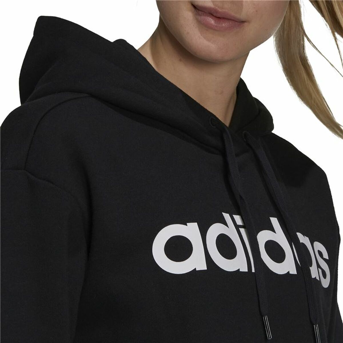 Women's Adidas Essentials Oversize Hoodie Black-6