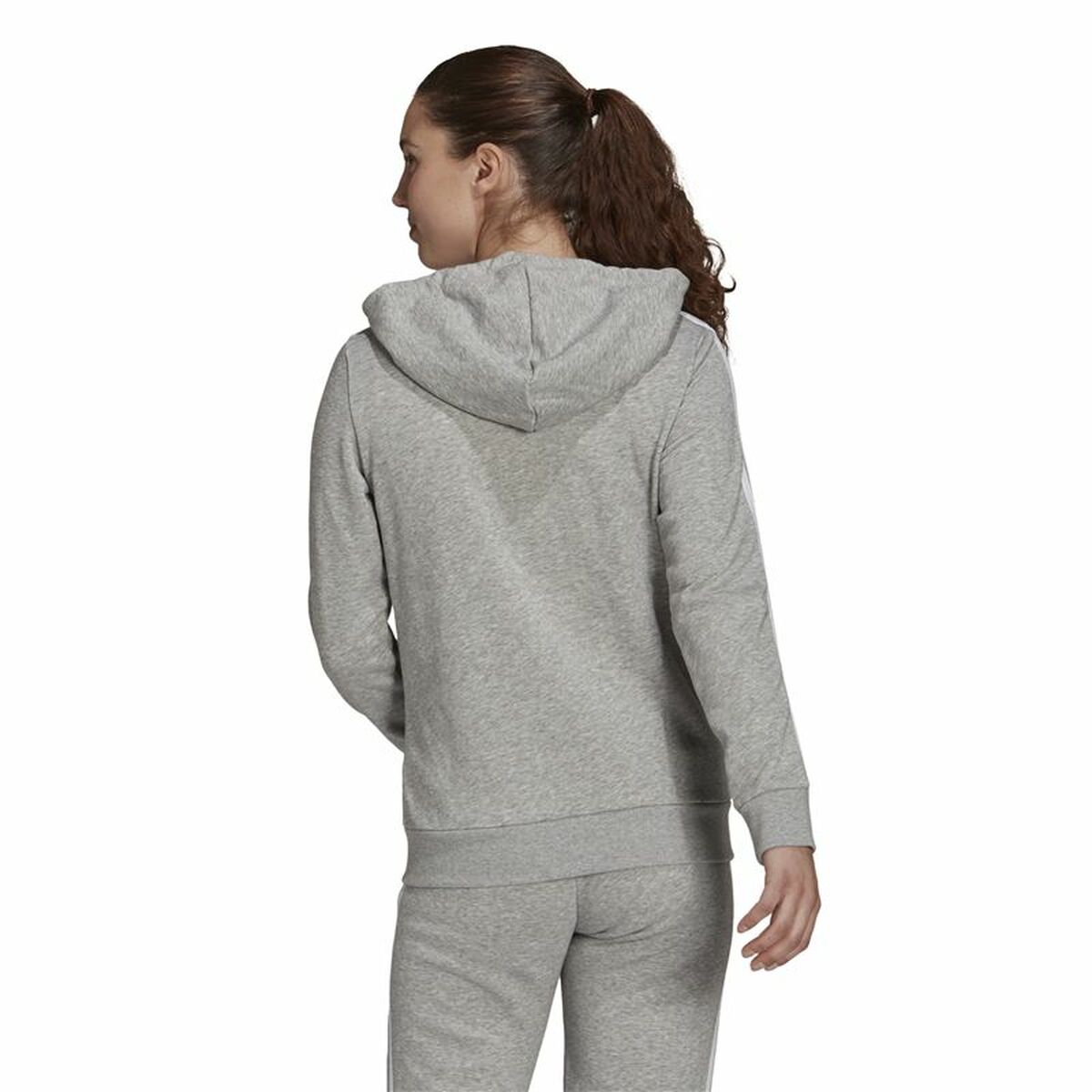 Women's Adidas Essentials French Terry Grey Hoodie-3