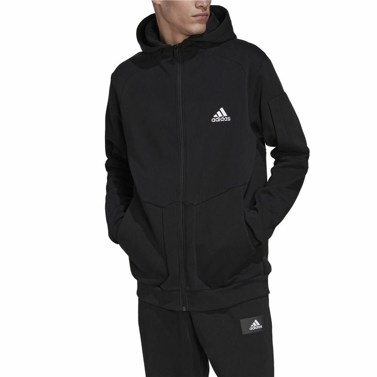 Adidas Essentials For Gameday Men's Hoodie Black-6