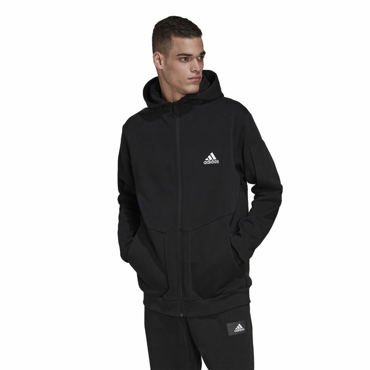 Adidas Essentials For Gameday Men's Hoodie Black-7