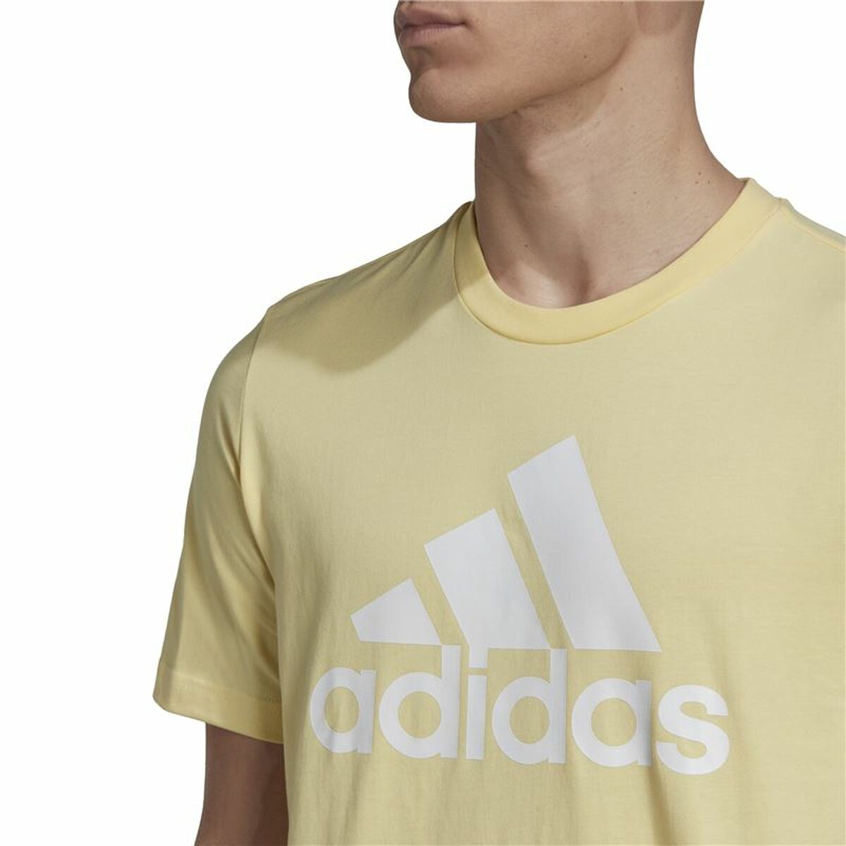 Men's Adidas Essentials Big Logo Gold Plated T-Shirt-3