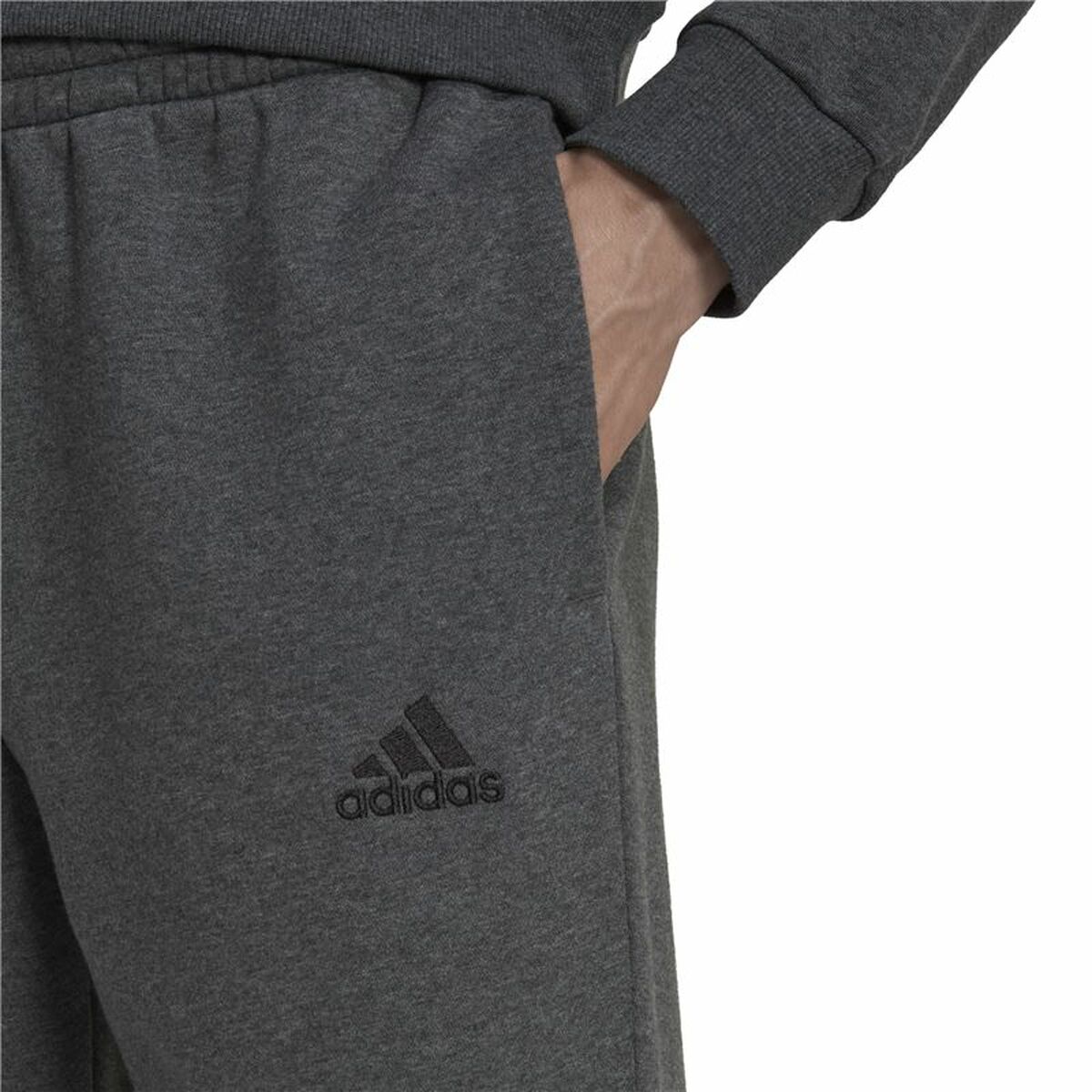 Adidas Essentials Long Sweatpants Dark Grey Men's-3