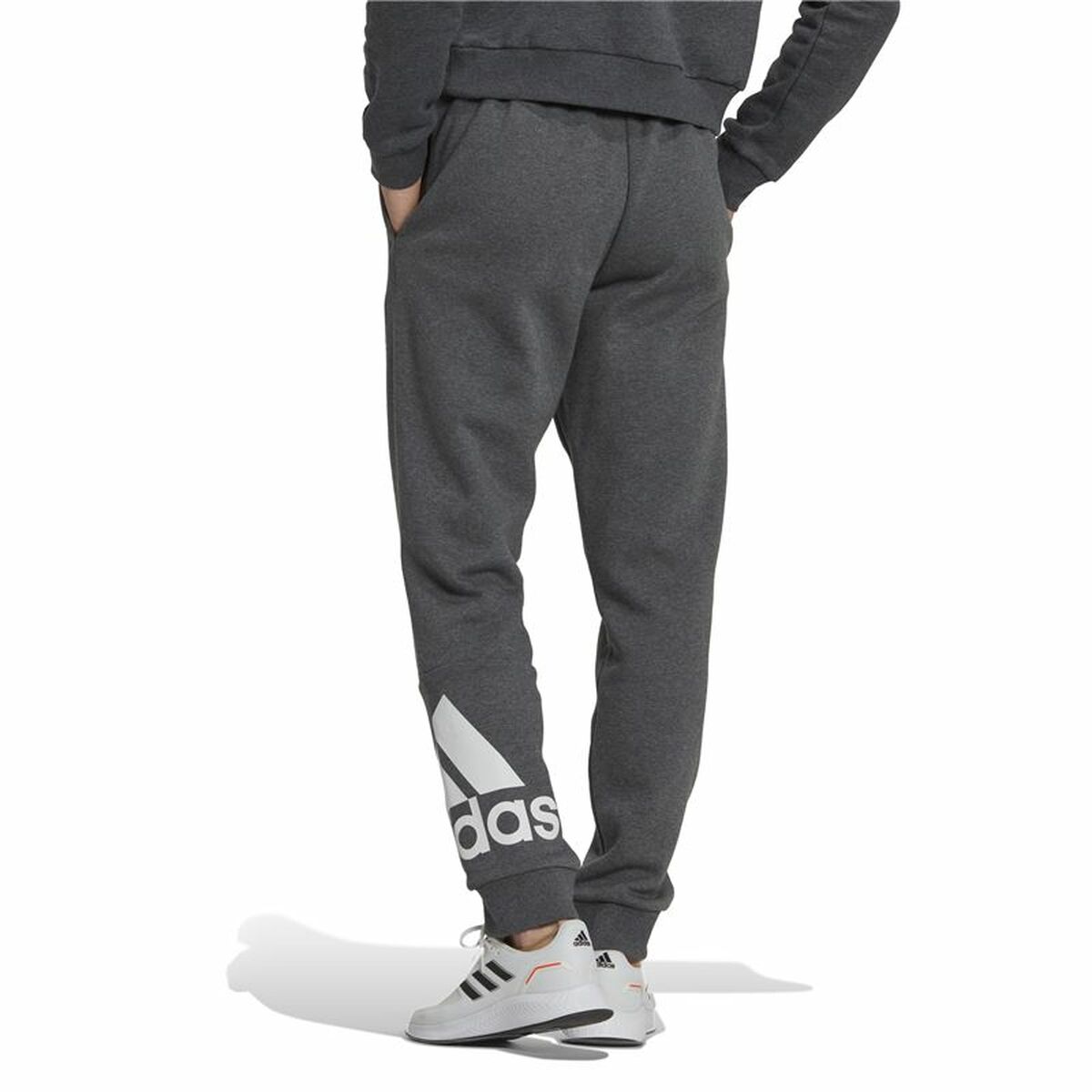 Adidas Essentials Long Sweatpants Dark Grey Men's-4