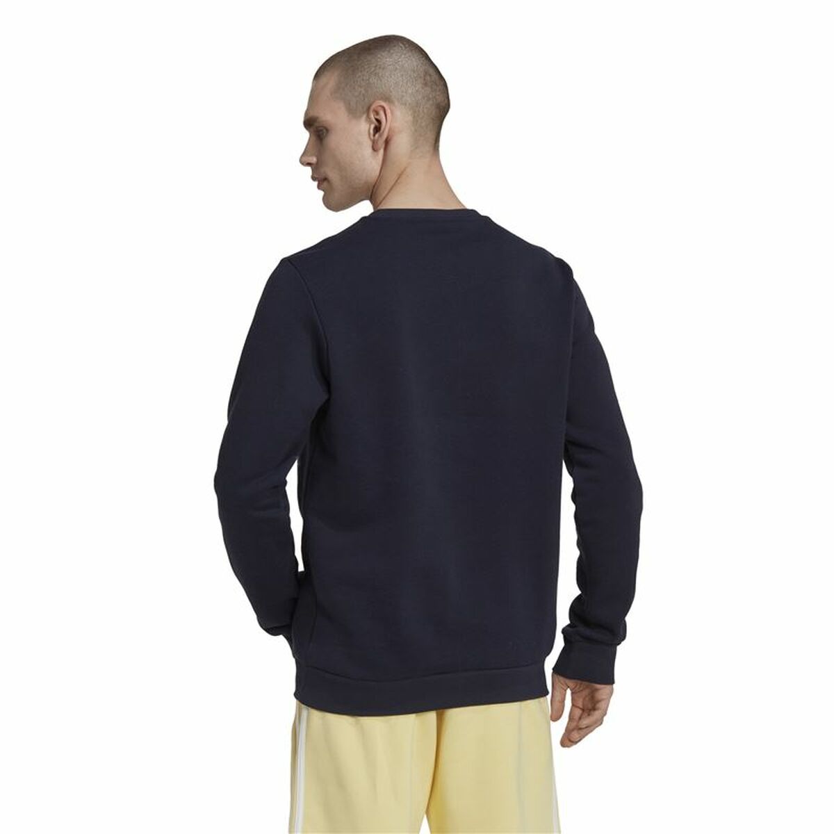 Men's Adidas Essentials Big Logo Hooded Sweatshirt Dark Blue Dark Blue-5