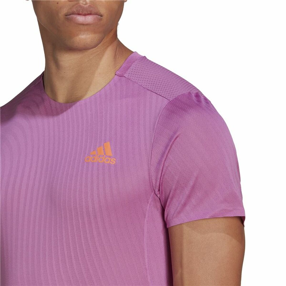 Футболка с коротким рукавом мужская Adidas Adizero Speed Темно-розовый-3
