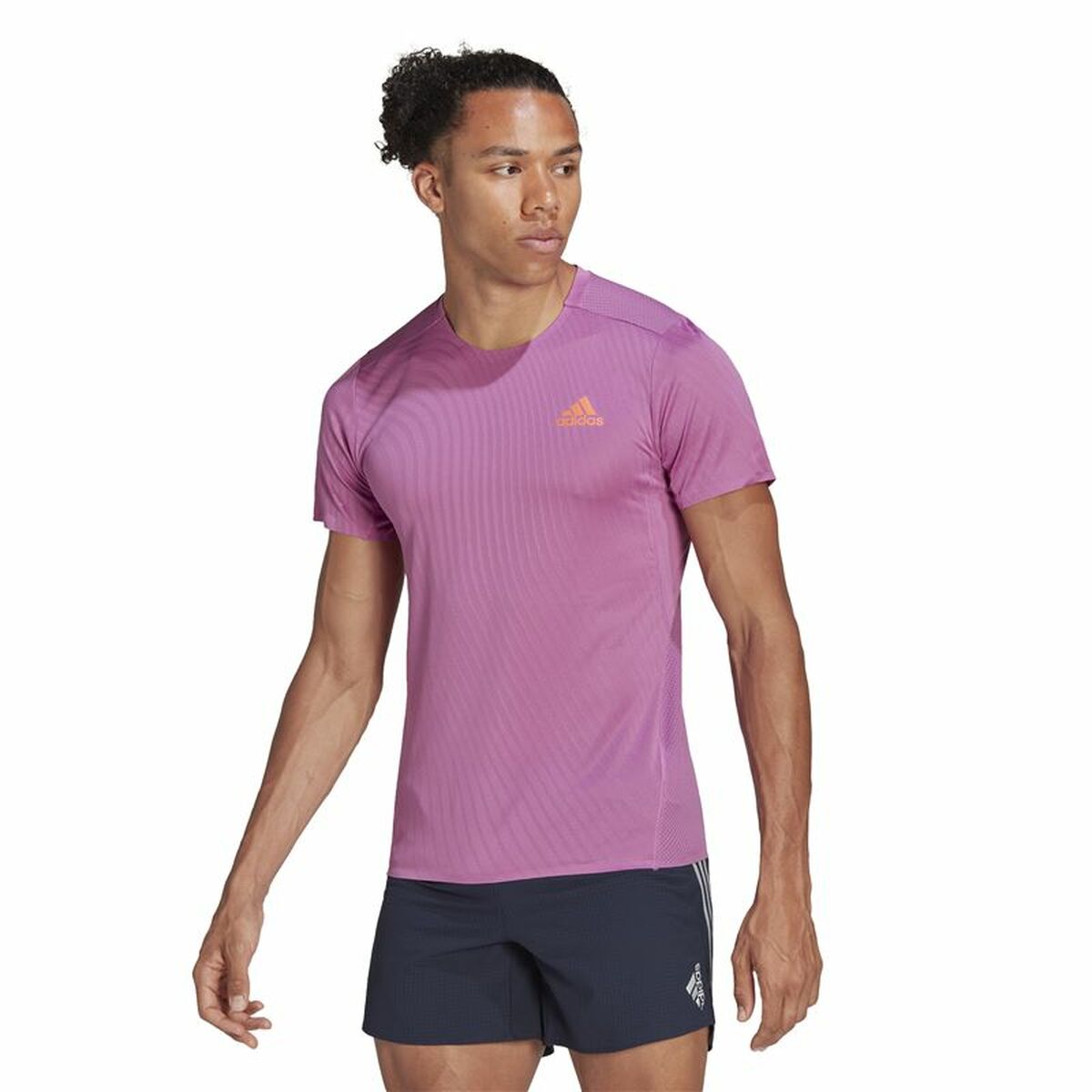 Футболка с коротким рукавом мужская Adidas Adizero Speed Темно-розовый-6
