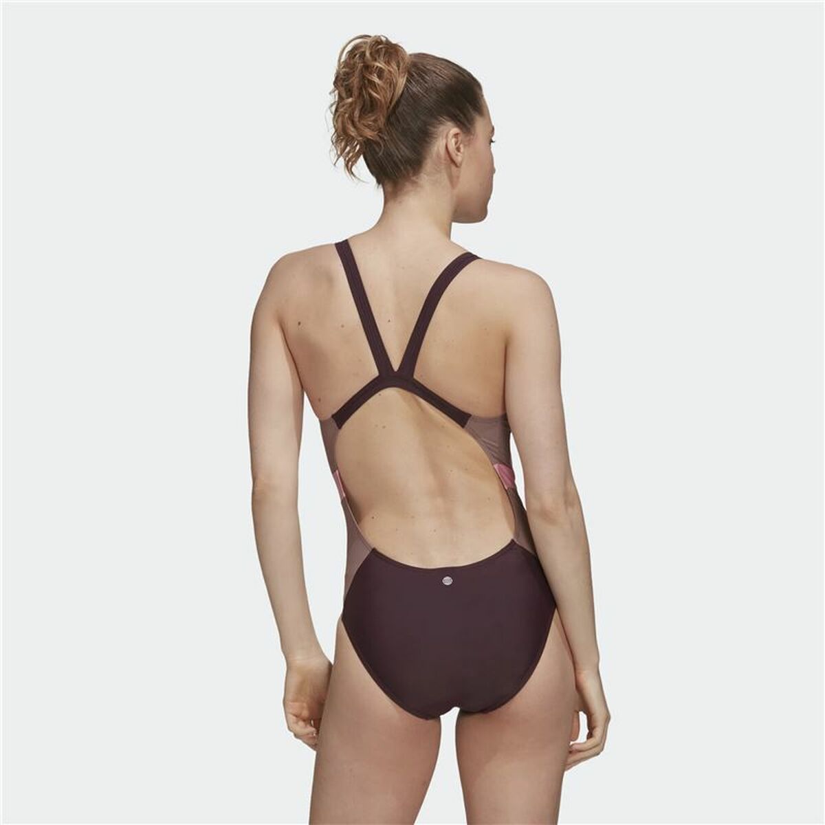Costume da bagno femminile Adidas Colorblock Marrone-3