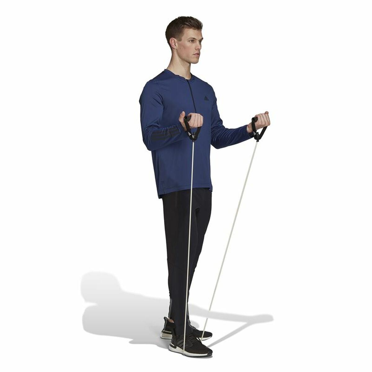 Футболка с длинным рукавом мужская Adidas Training 1/4-Zip Темно-синий-4