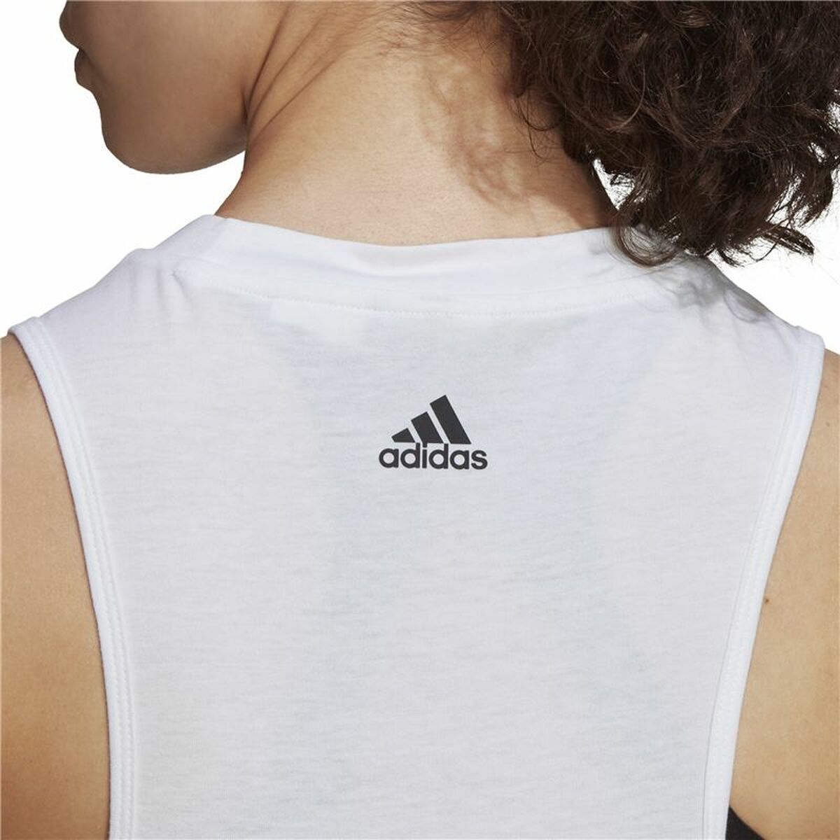 Women's Adidas AEROREADY Racerback Sleeveless T-Shirt White-2