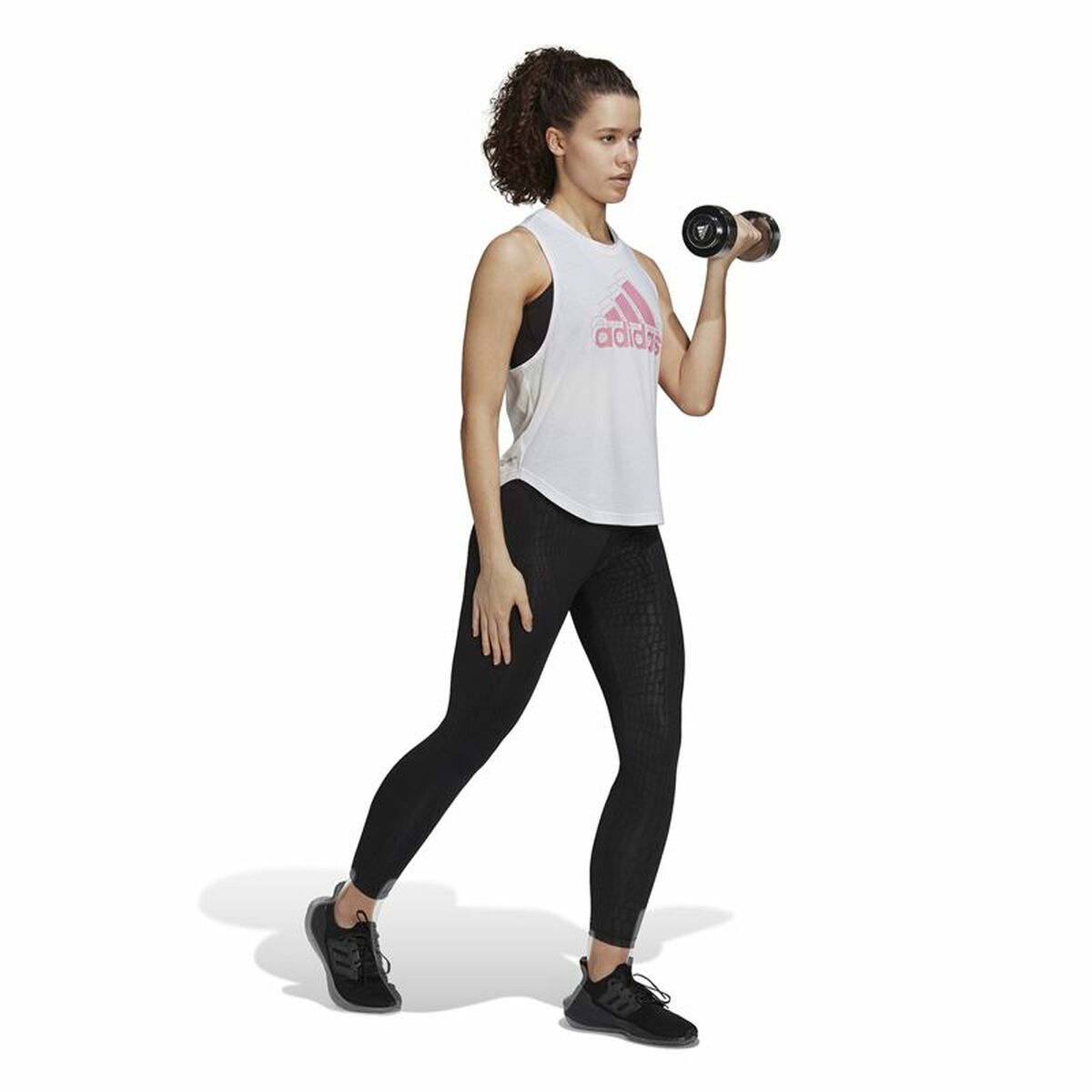 Women's Adidas AEROREADY Racerback Sleeveless T-Shirt White-6