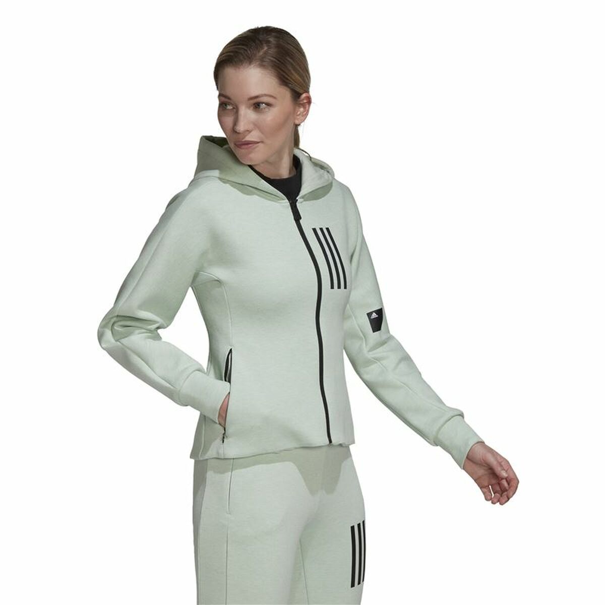 Hoodie Women's Adidas Mission Victory Green-4