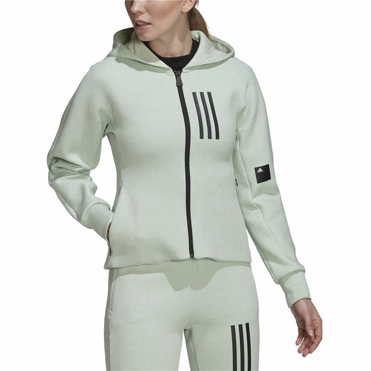 Hoodie Women's Adidas Mission Victory Green-6
