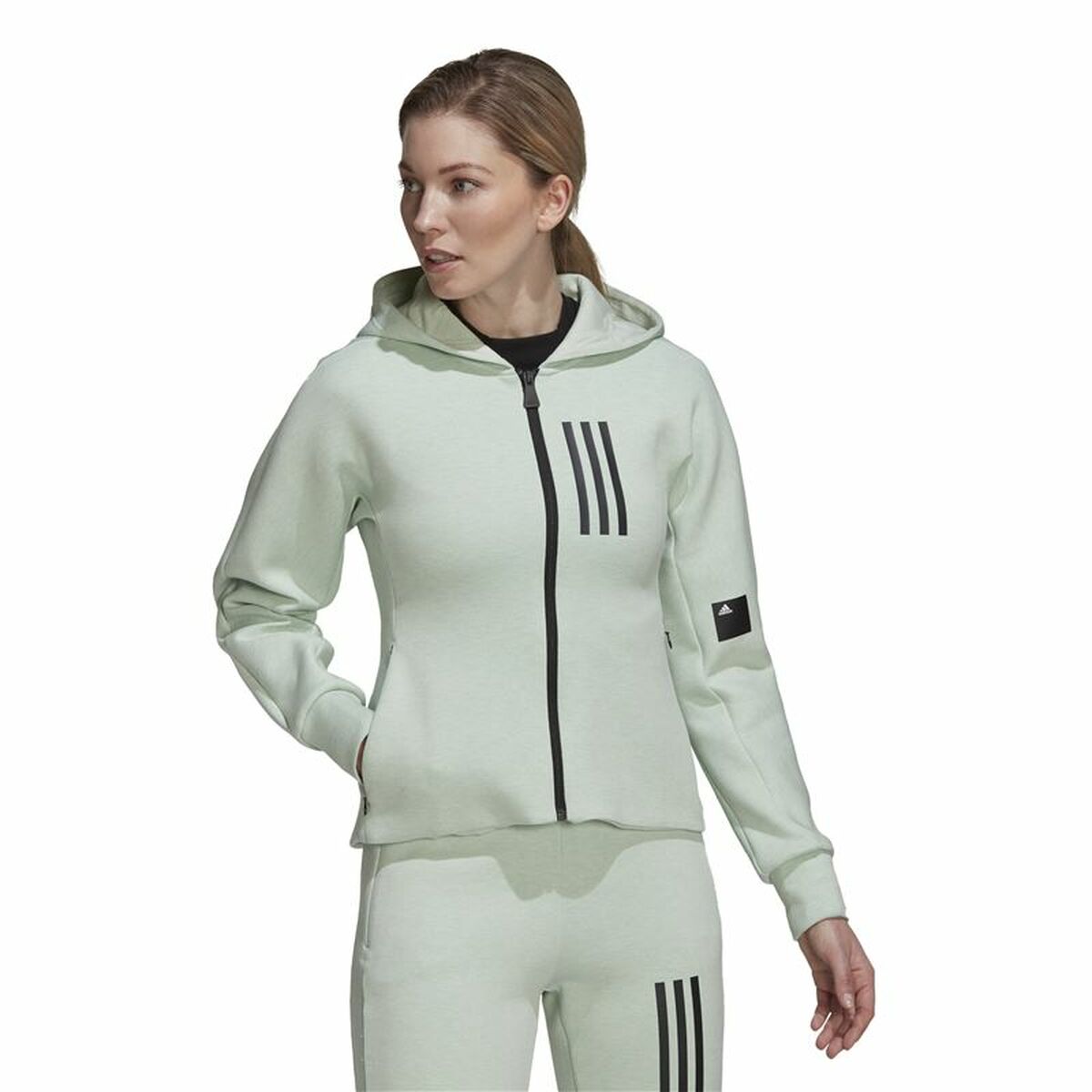 Hoodie Women's Adidas Mission Victory Green-7