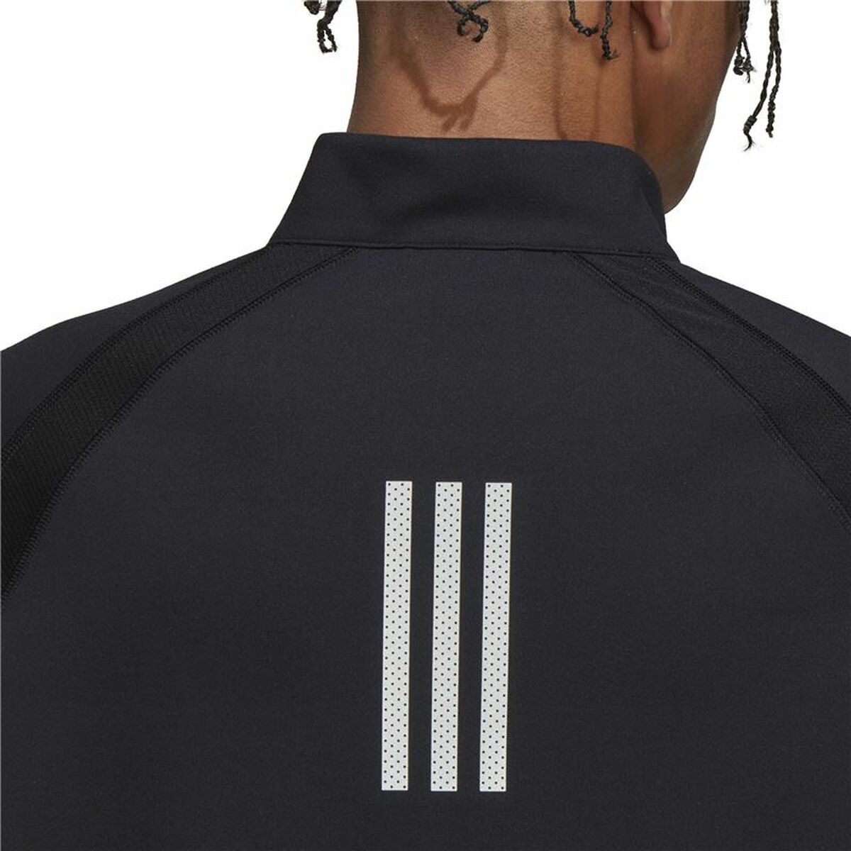 Hooded Men's Adidas Fast 1/2 Zip Black-3