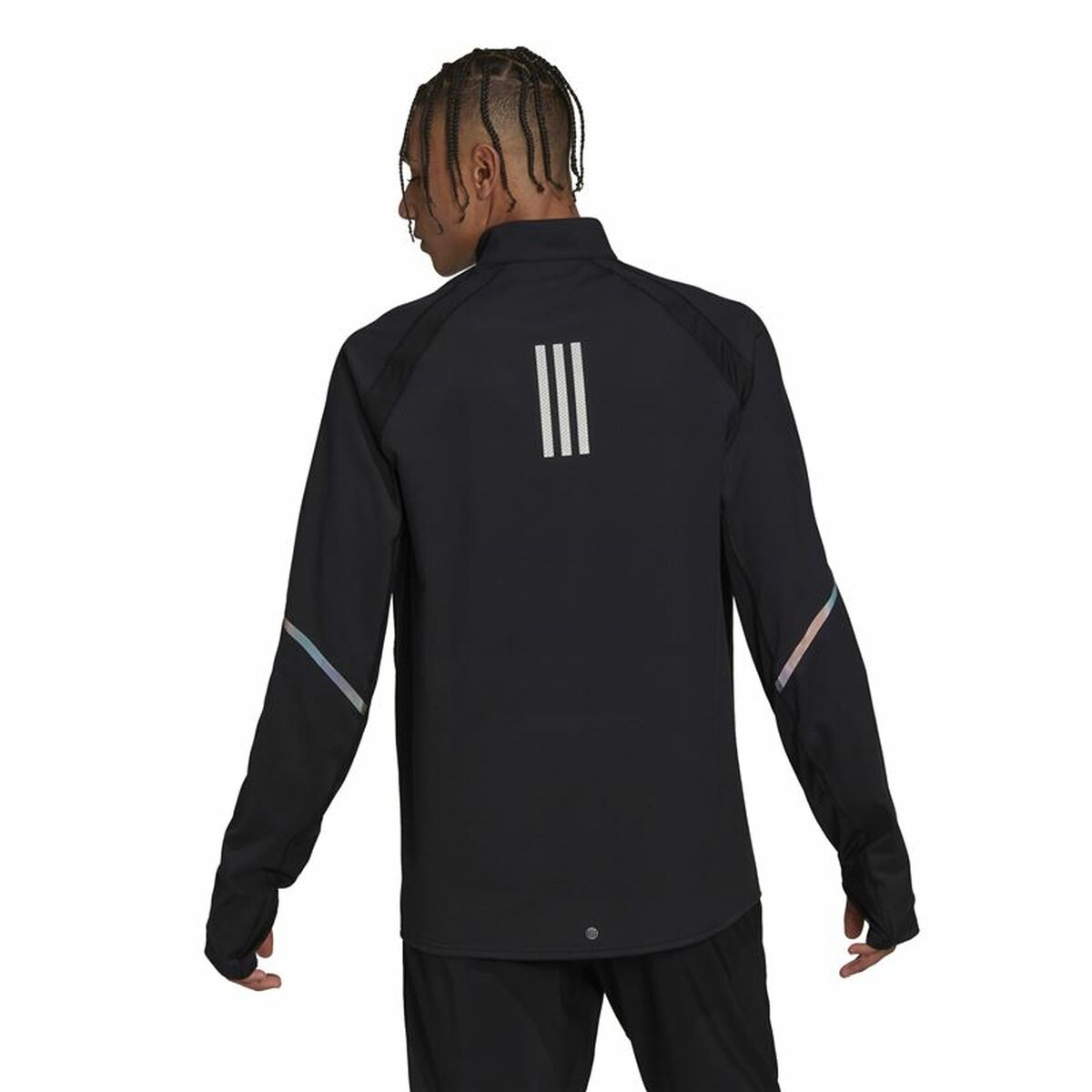 Hooded Men's Adidas Fast 1/2 Zip Black-5