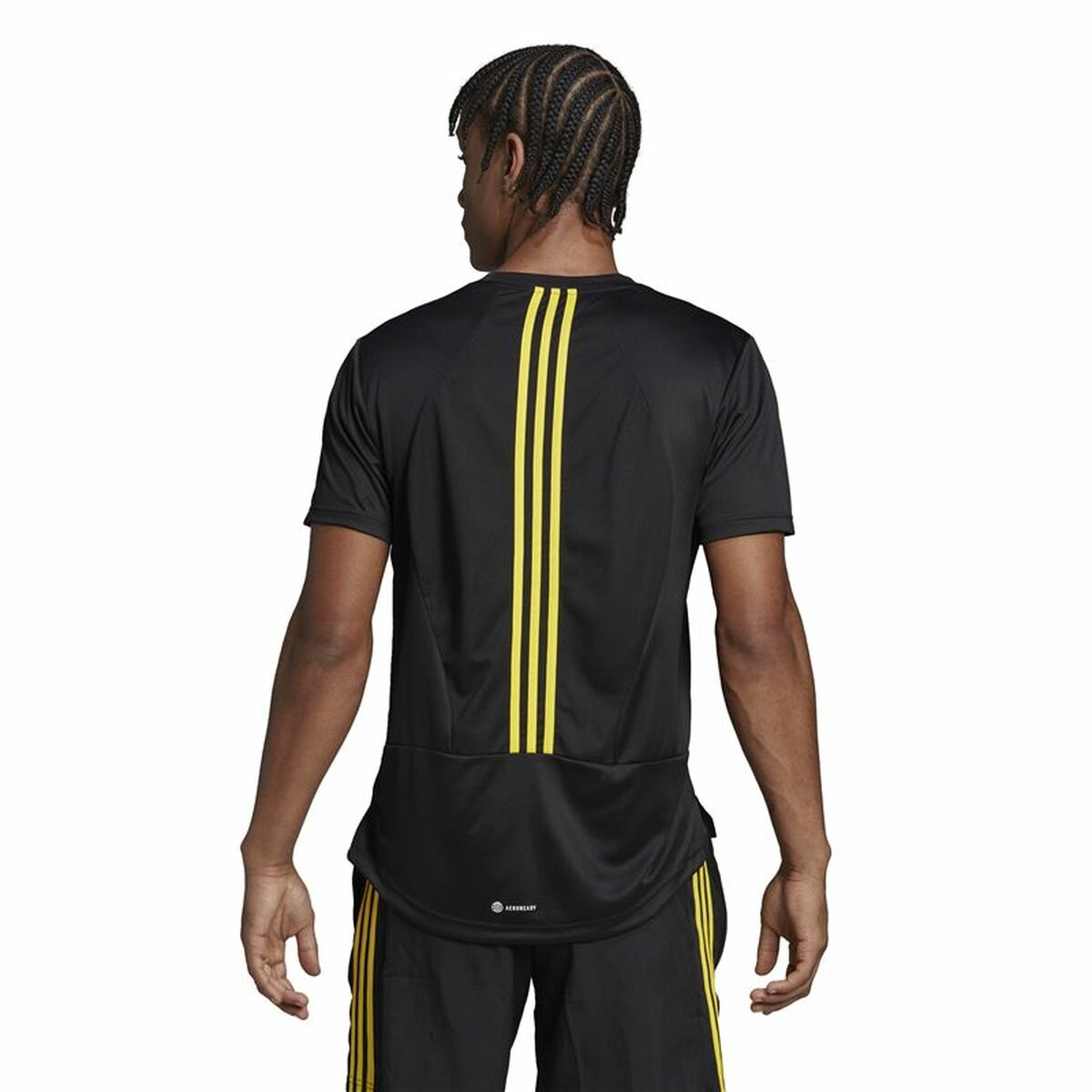 Футболка с коротким рукавом мужская Adidas Aeroready HIIT Back Чёрный-2