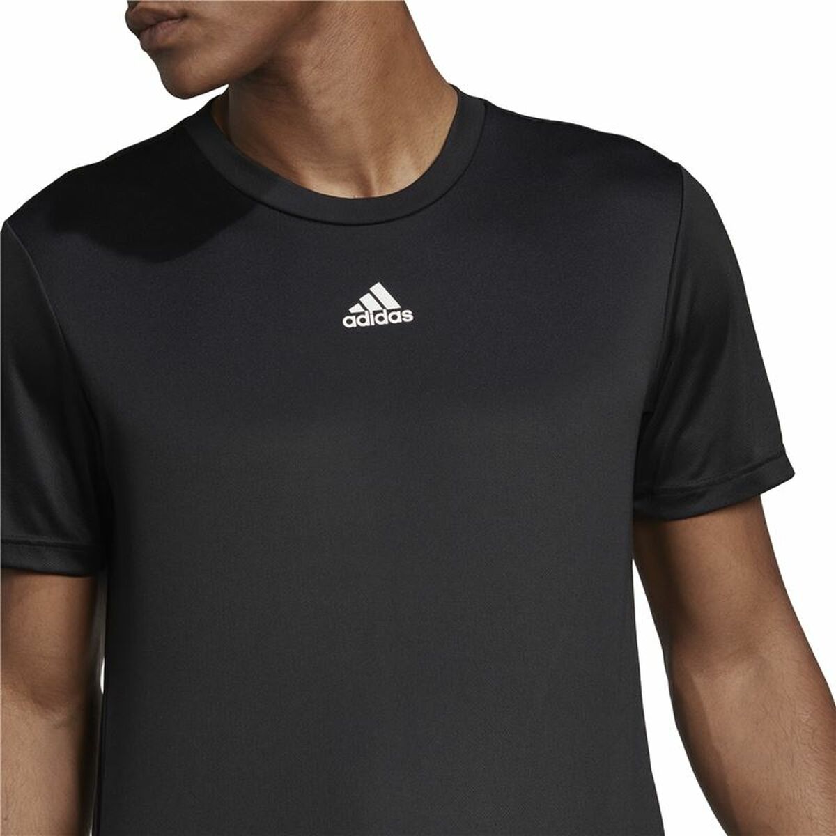 Men's Adidas Aeroready HIIT Back Short Sleeve T-Shirt Black-4
