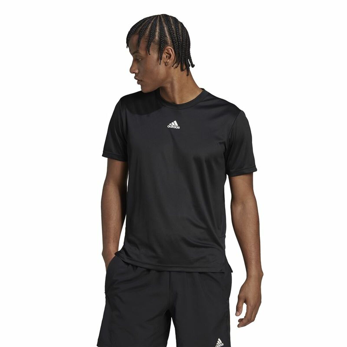 Men's Adidas Aeroready HIIT Back Short Sleeve T-Shirt Black-5