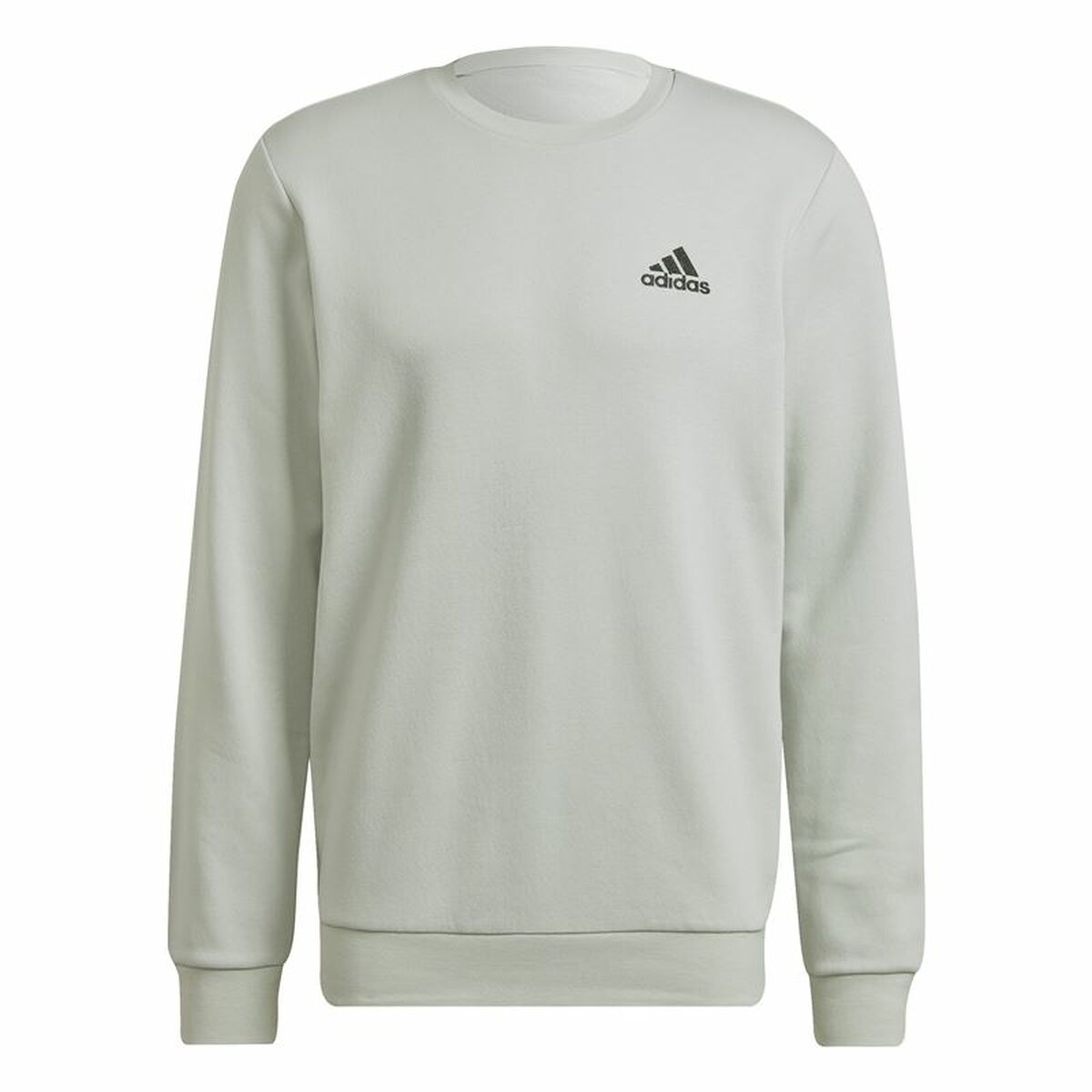 Men's Adidas Essentials Hooded Sweatshirt Light Gray White-2