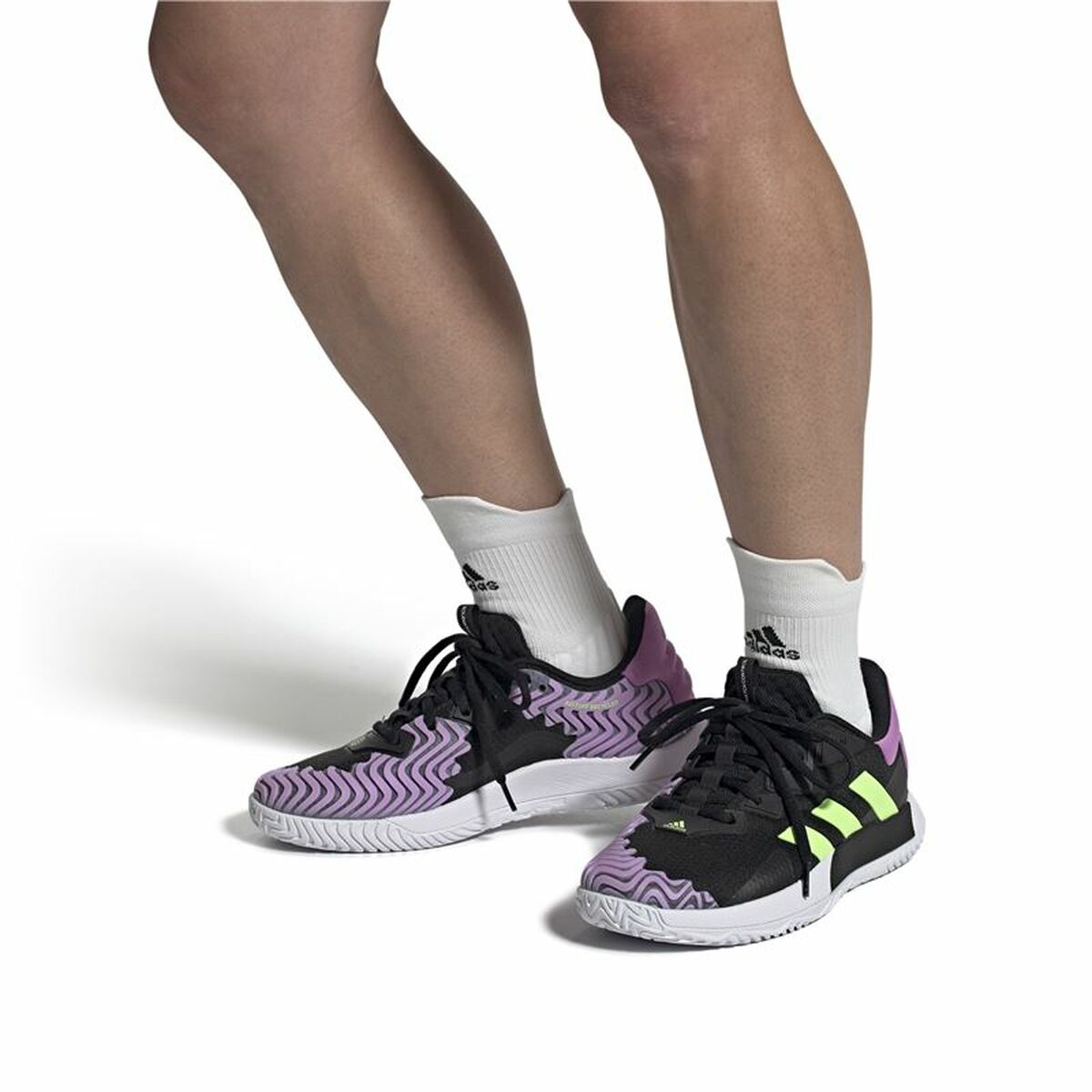 Мужские теннисные туфли Adidas SoleMatch Control  Чёрный-2