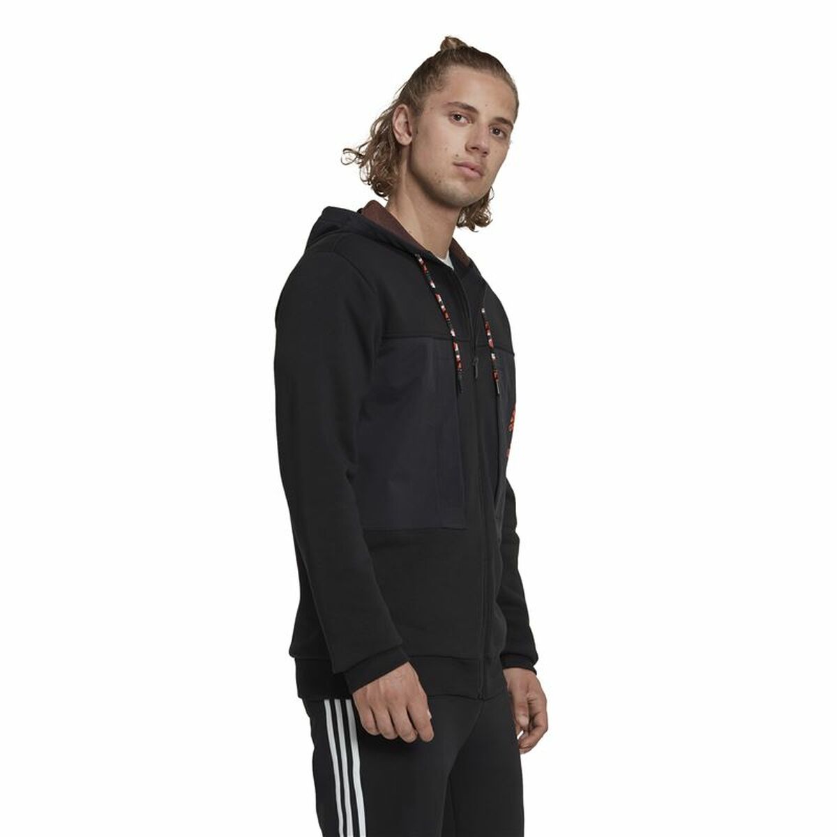 Men's Adidas Essentials BrandLove Hoodie Black-4