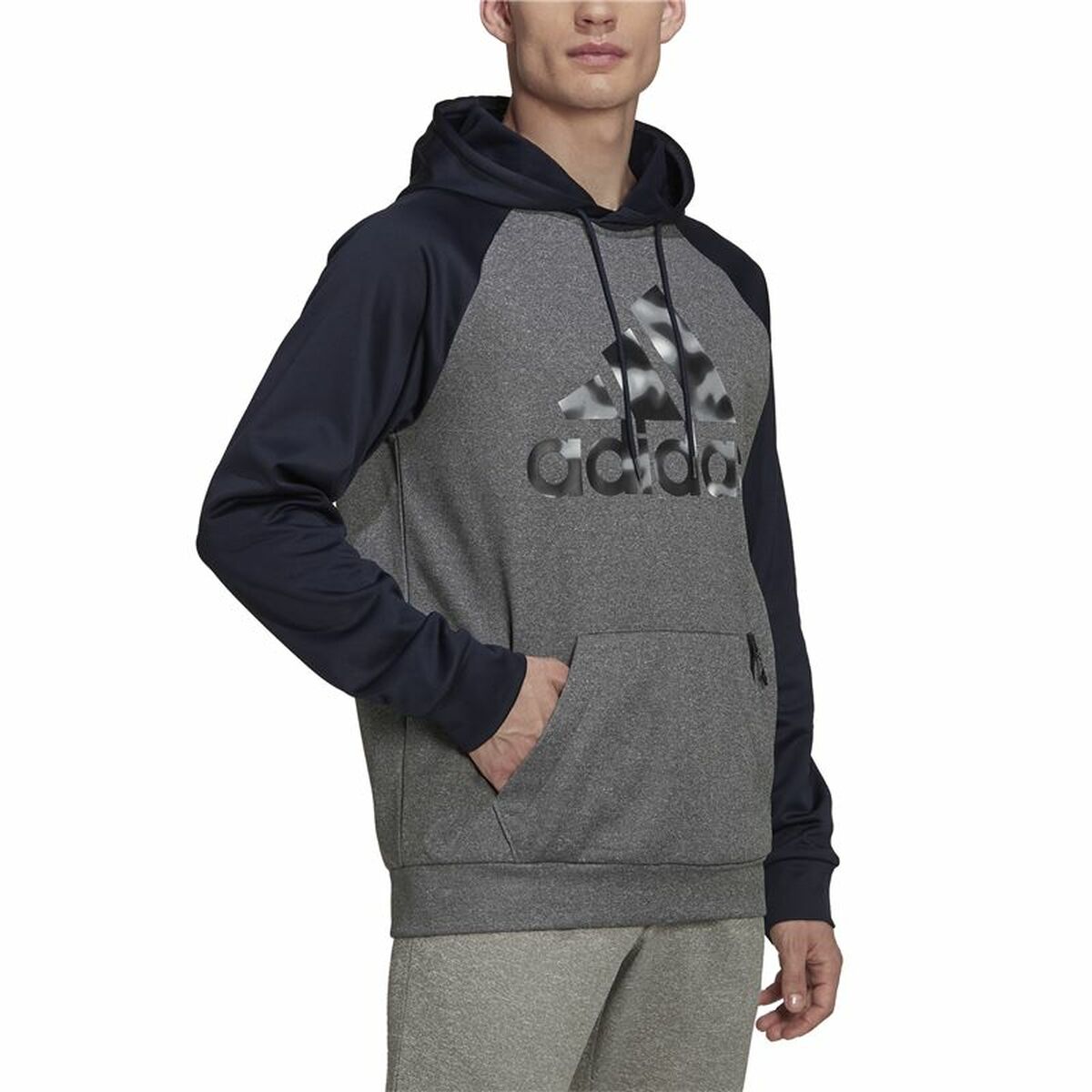 Adidas Game and Go Camo Men's Hoodie Grey-6