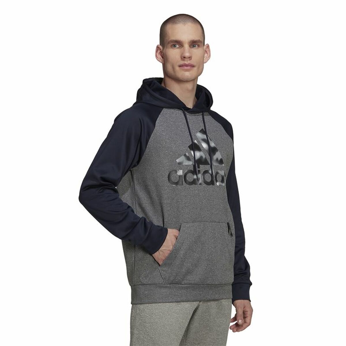 Adidas Game and Go Camo Men's Hoodie Grey-7