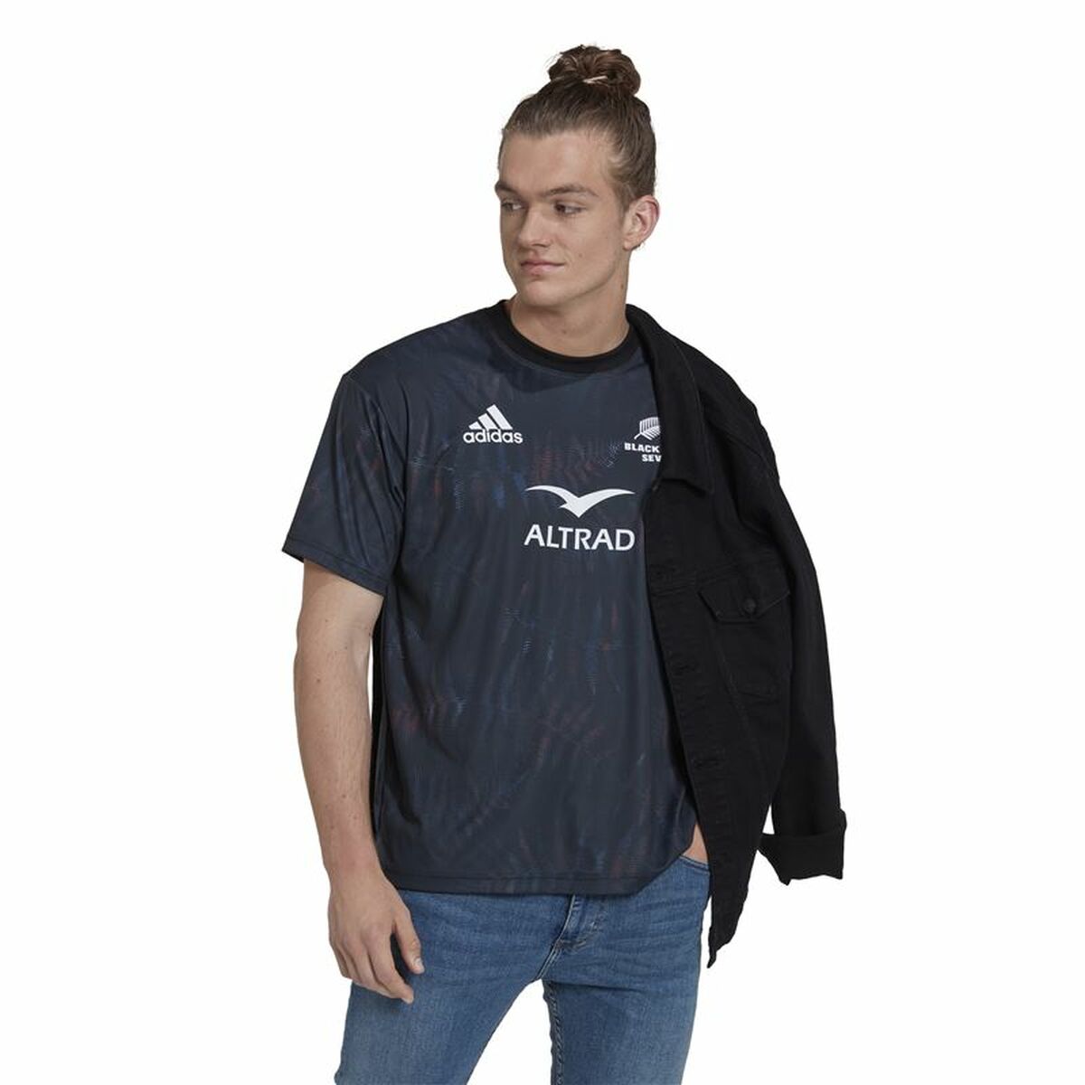 Футболка с коротким рукавом мужская Adidas Black Ferns Seven Чёрный-5