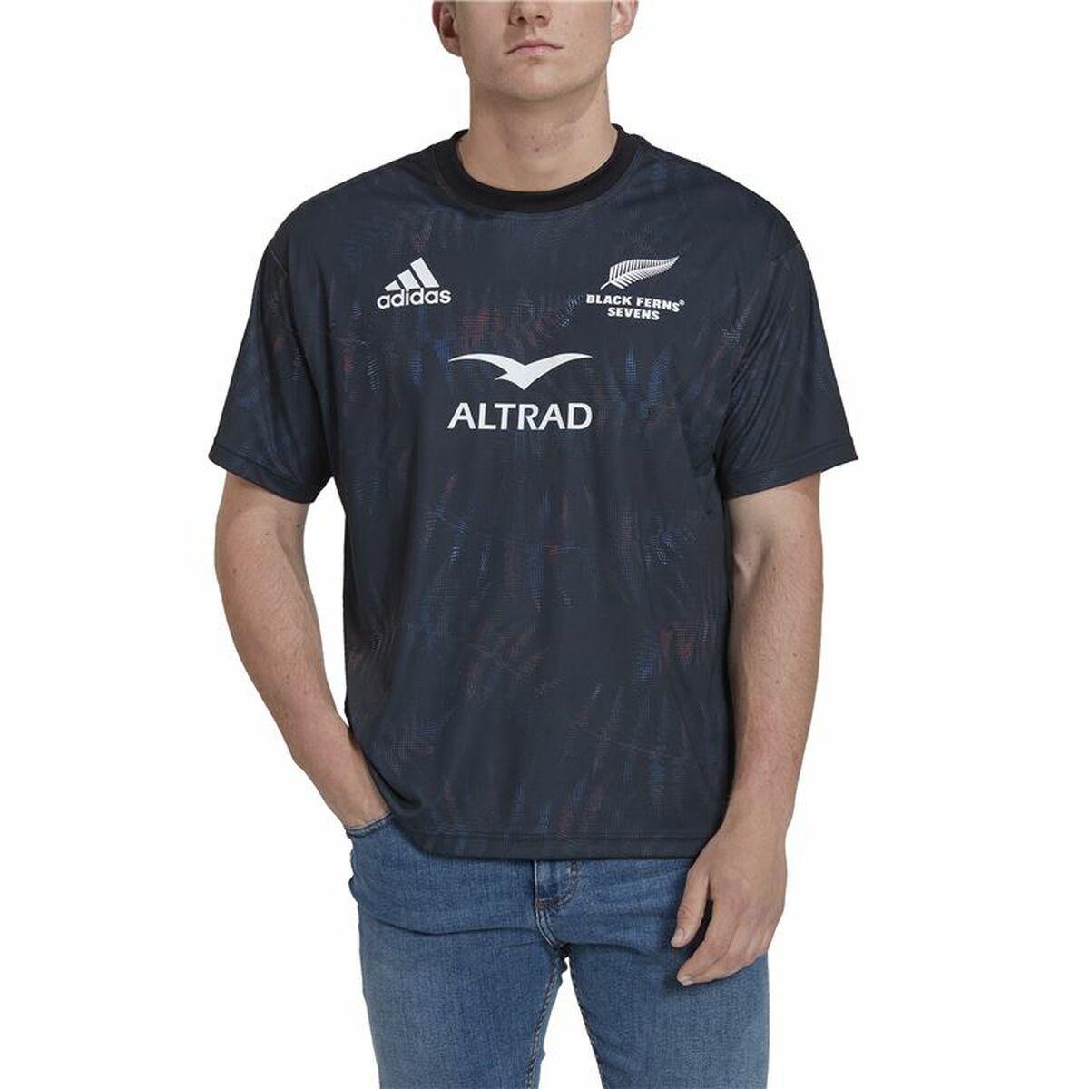 Футболка с коротким рукавом мужская Adidas Black Ferns Seven Чёрный-8