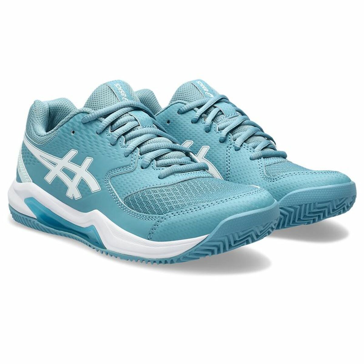Sapatos de tênis femininos Asics Gel-Dedicate 8 Clay Claro Azul-6