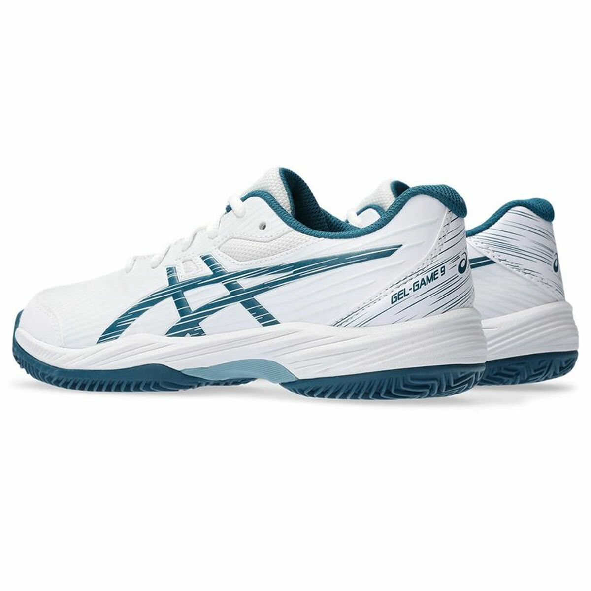 Sapatos de tênis para crianças Asics Gel-Game 9 Gs Branco-3