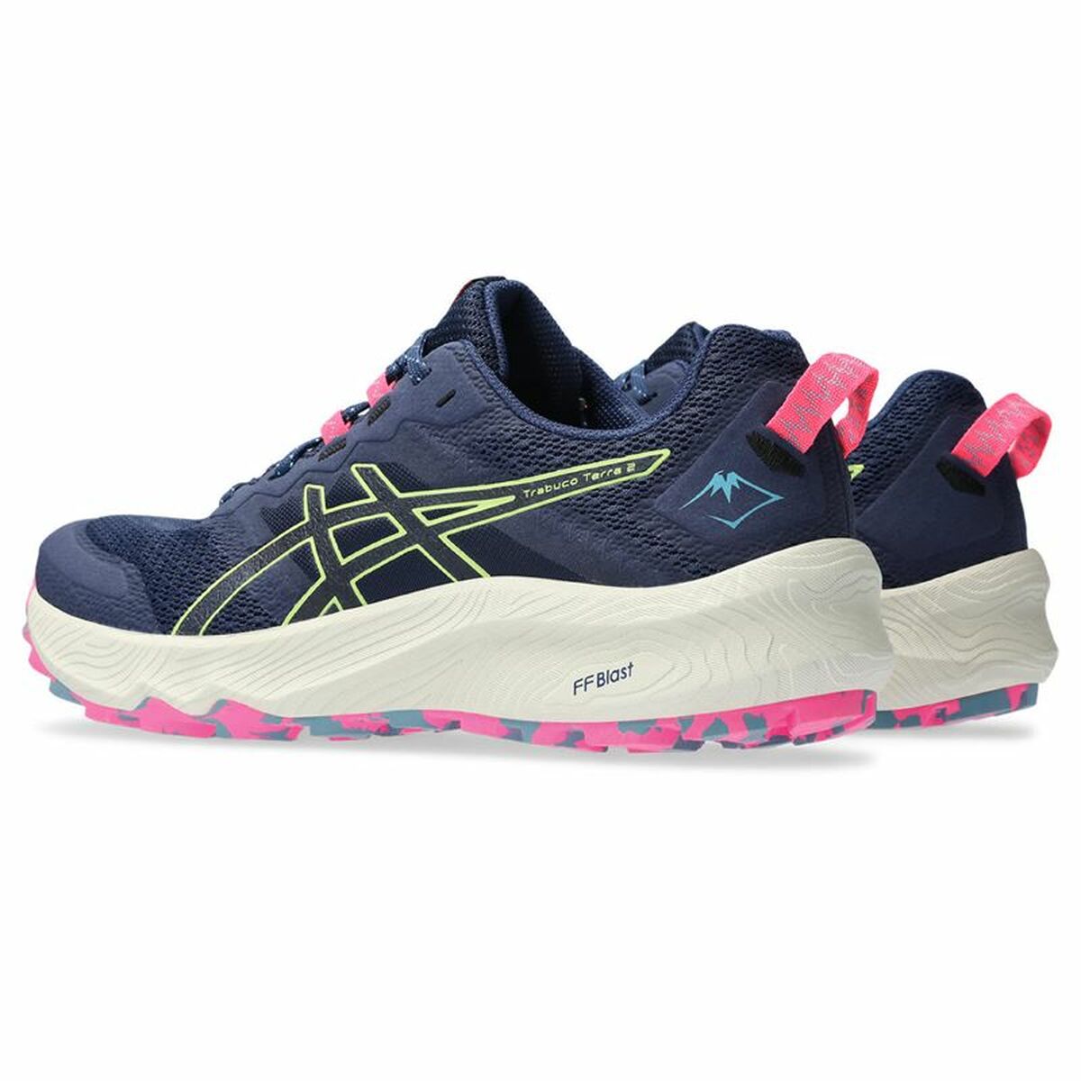 성인 Asics Trabuco Terra 2 Mountain Woman Blue를위한 운동화 달리기-6
