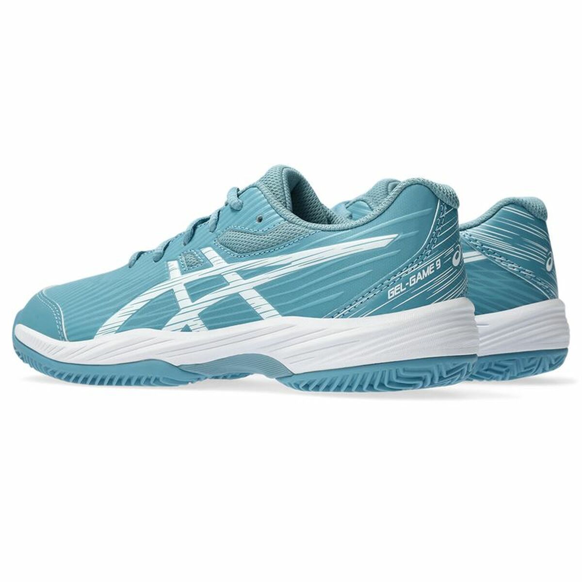 Sapatos de tênis para crianças Asics Gel-Game 9 Gs Clay/Azul claro-3