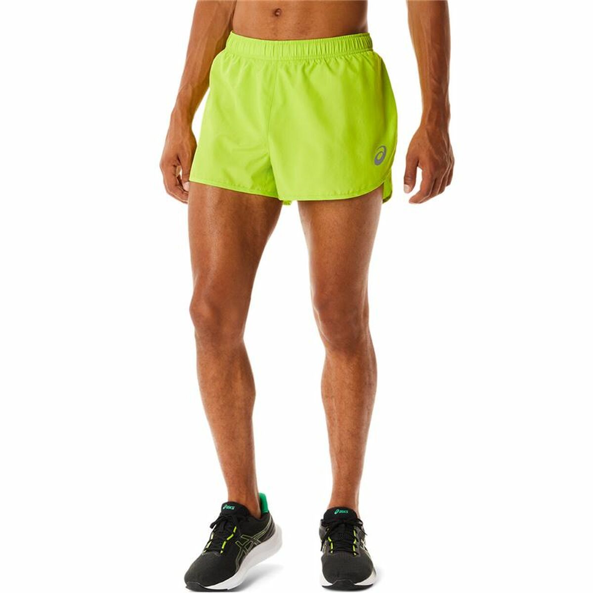 Sporty Men's Shorts Asics Core Split Lime Green-4
