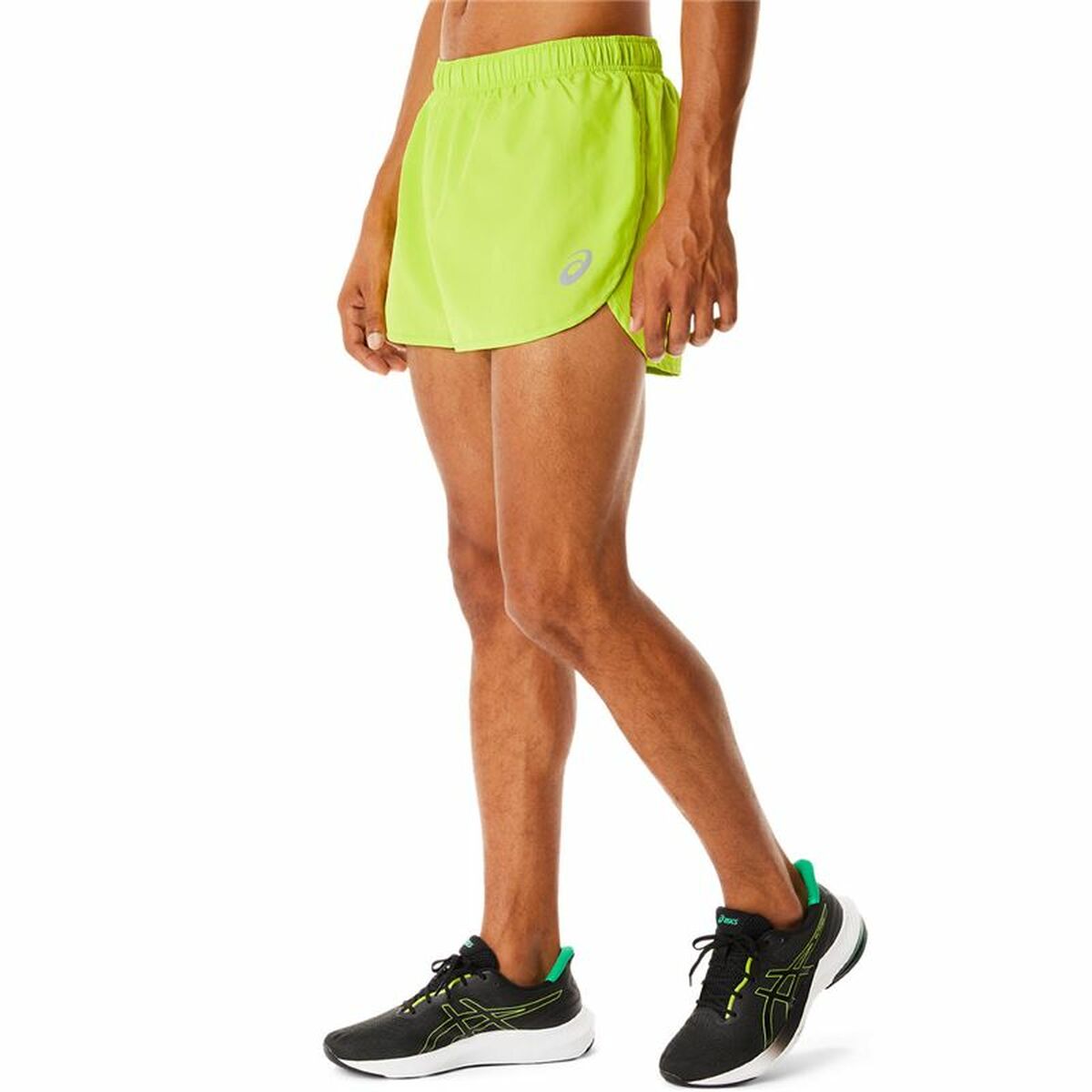Sporty Men's Shorts Asics Core Split Lime Green-5