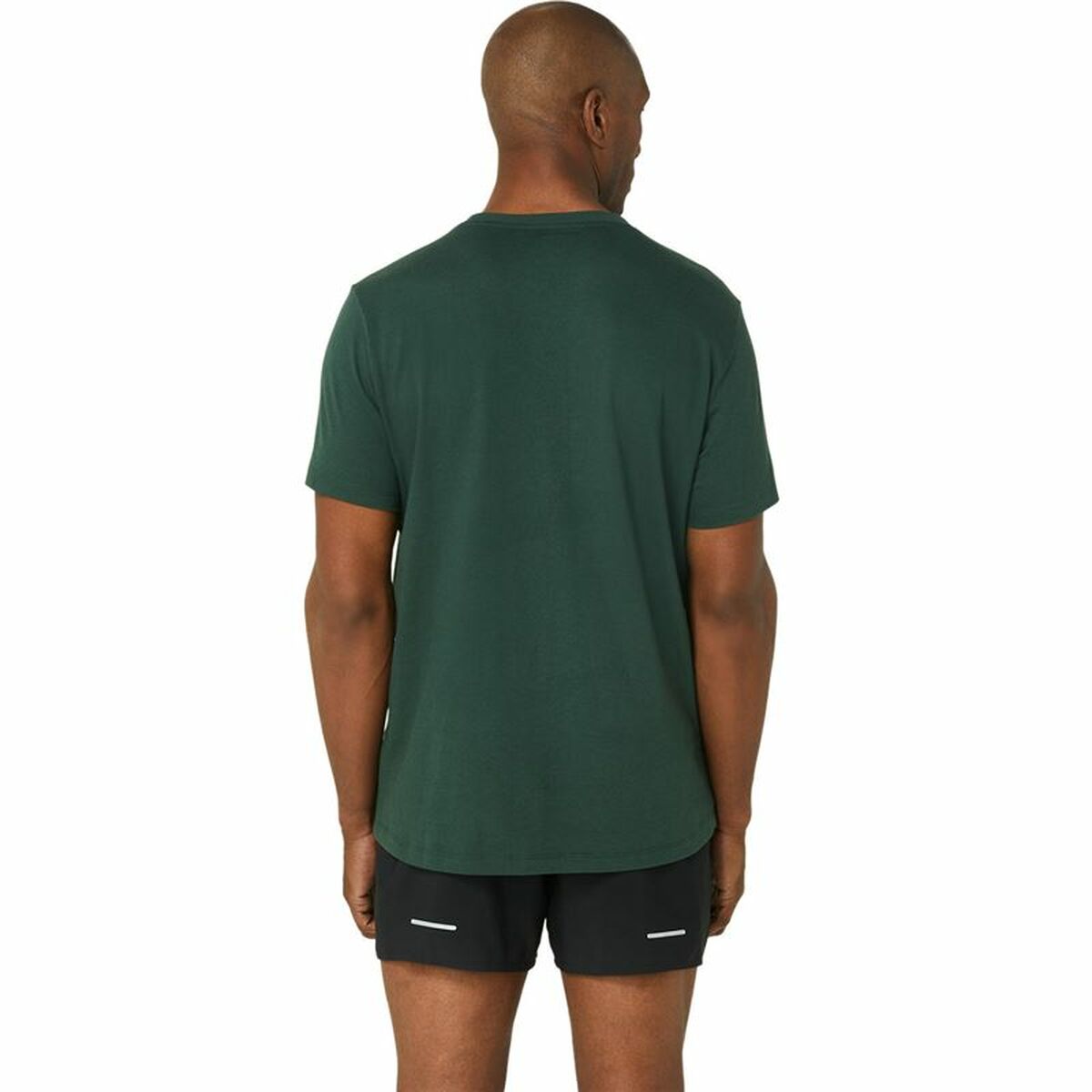 短袖衬衫男士Asics Big Logo深绿色-5
