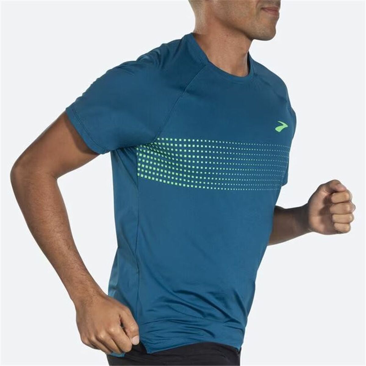 Футболка с коротким рукавом мужская Brooks Atmosphere  2.0 Циановый-2