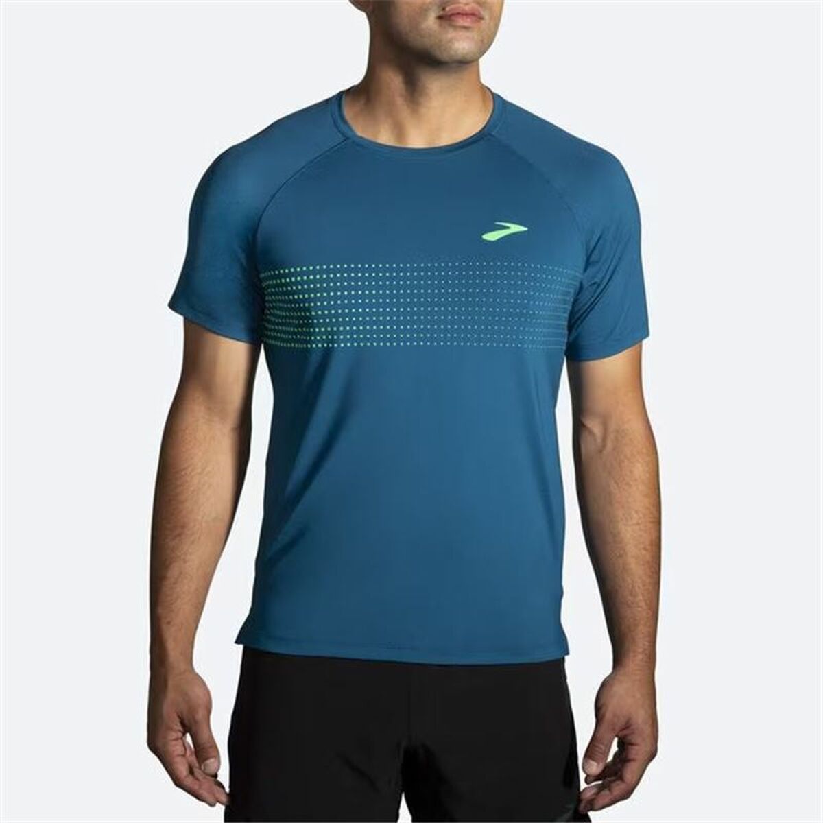 Футболка с коротким рукавом мужская Brooks Atmosphere  2.0 Циановый-4