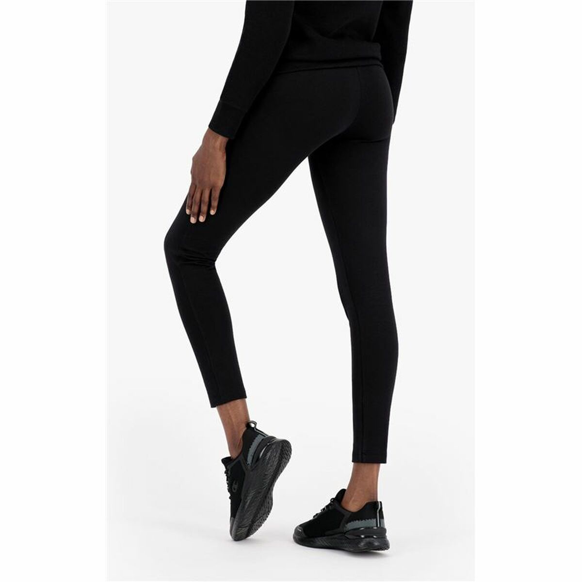 Champion C Logo Stretch Women's Sports Tights Black XS-4