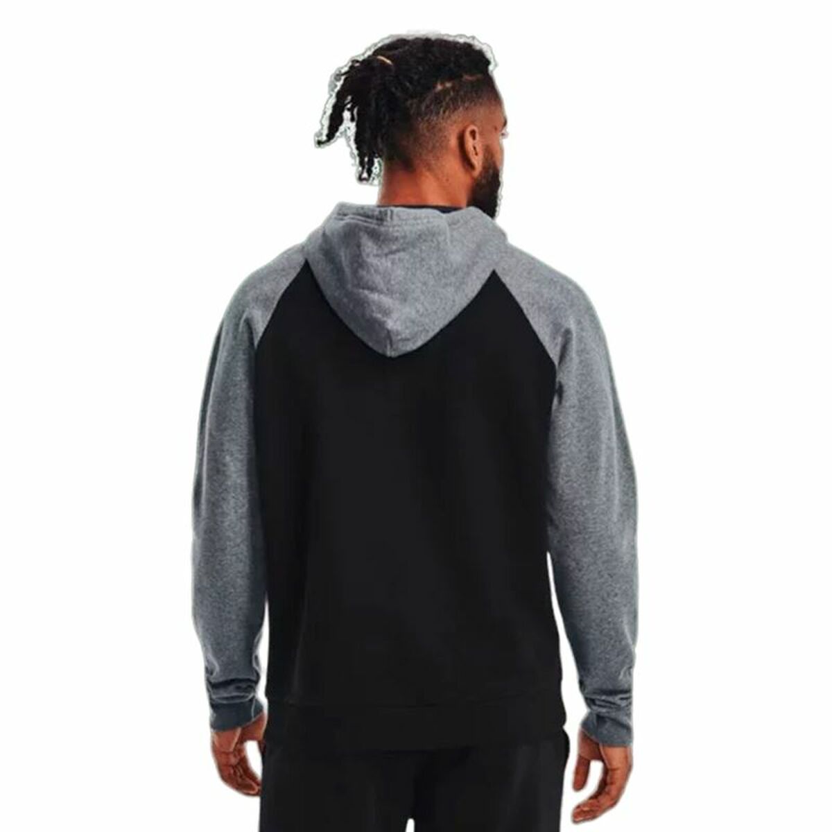 Men's Hoodie Under Armour Wordmark Colorblock Black-3