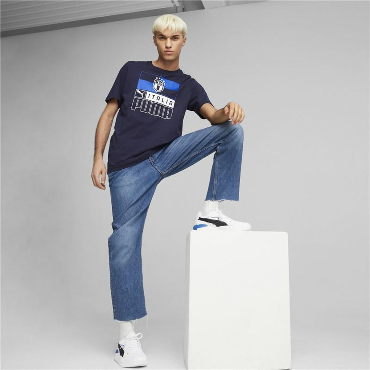 Puma Italia FIGC短袖男女通用T恤-3