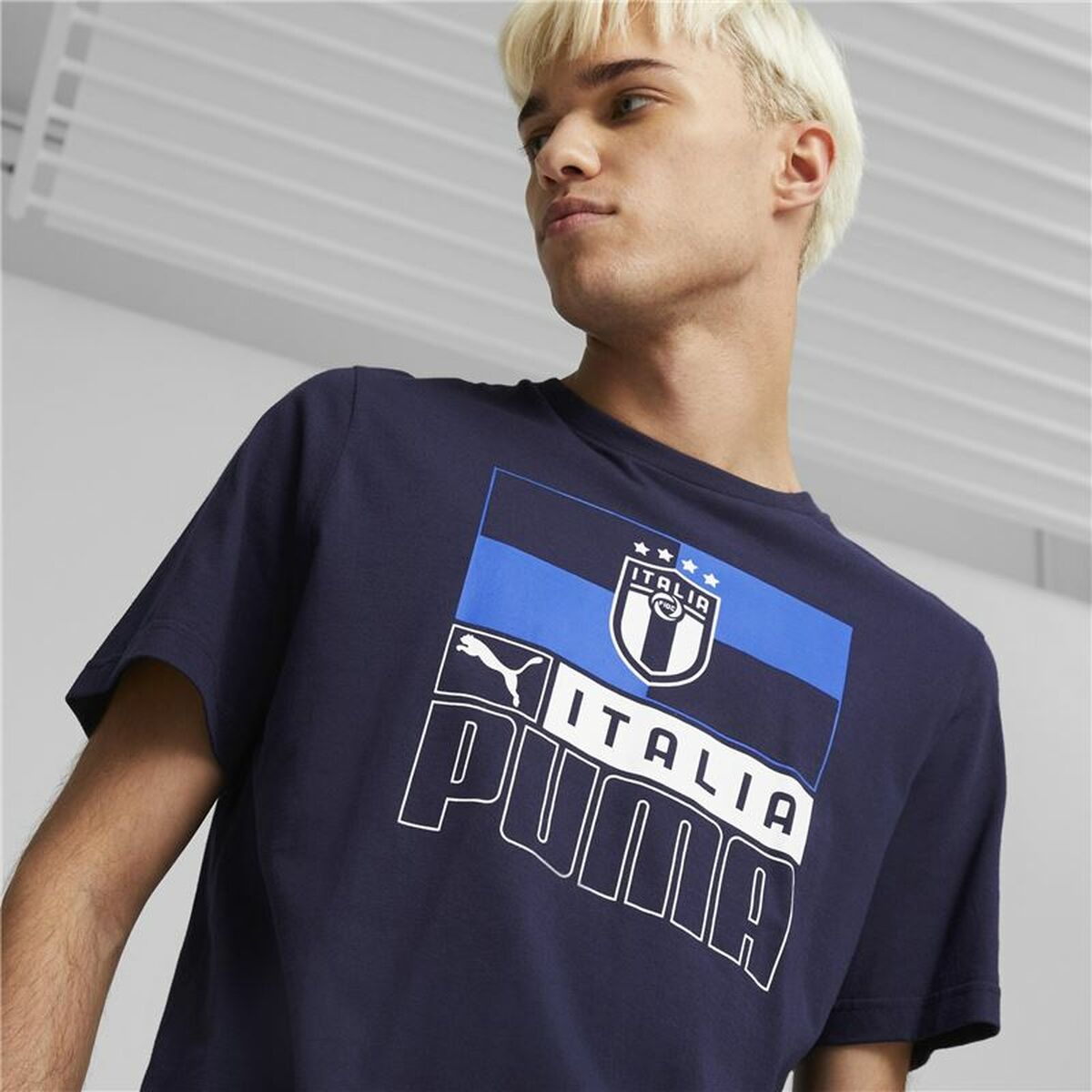 Puma Italia FIGC短袖男女通用T恤-4