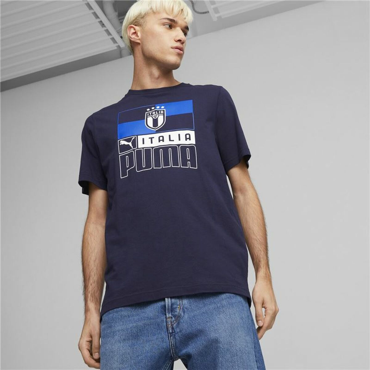 Puma Italia FIGC短袖男女通用T恤-6
